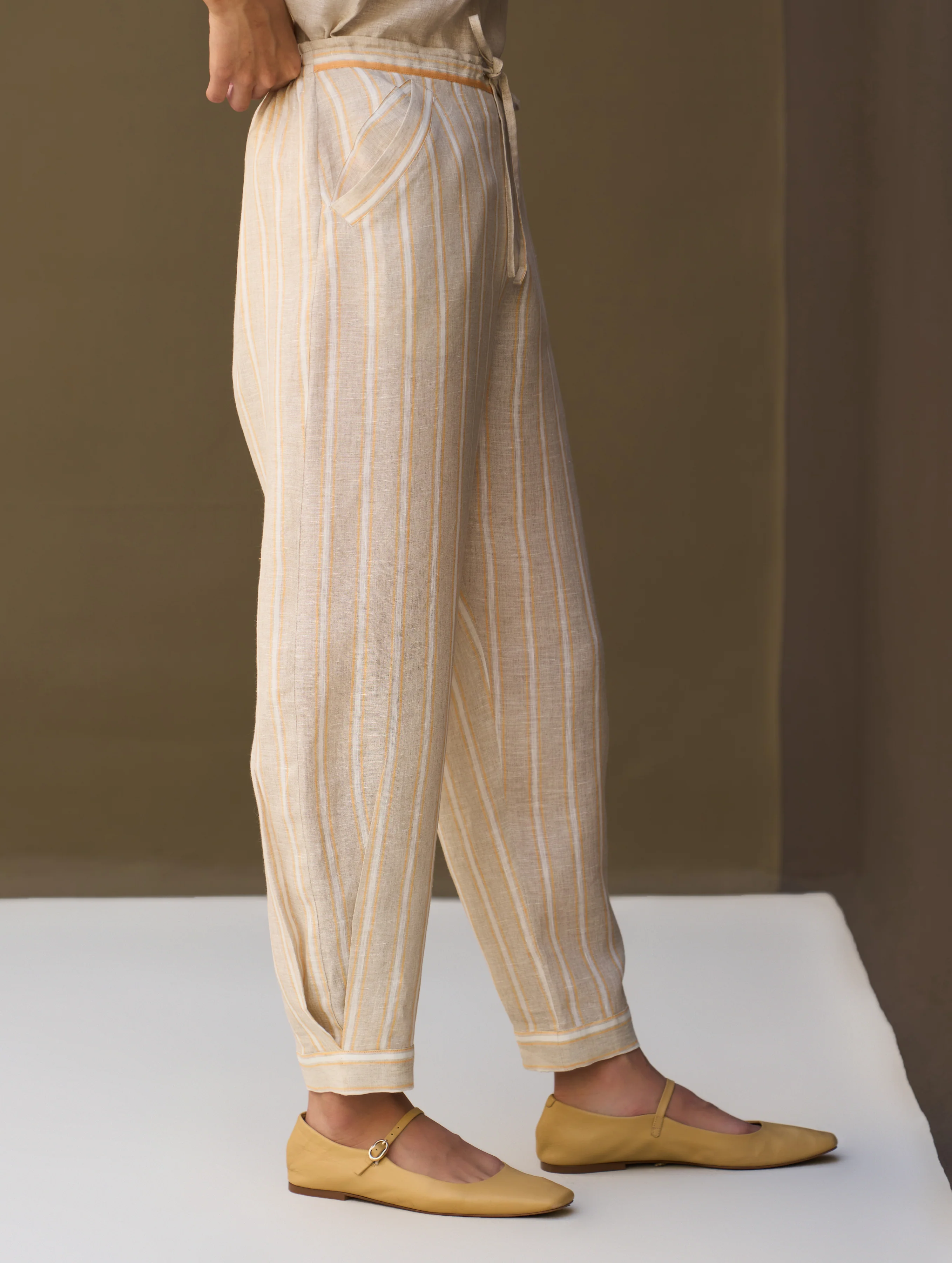 Kiku Striped Linen Co-ord Set - Natural - Image 10