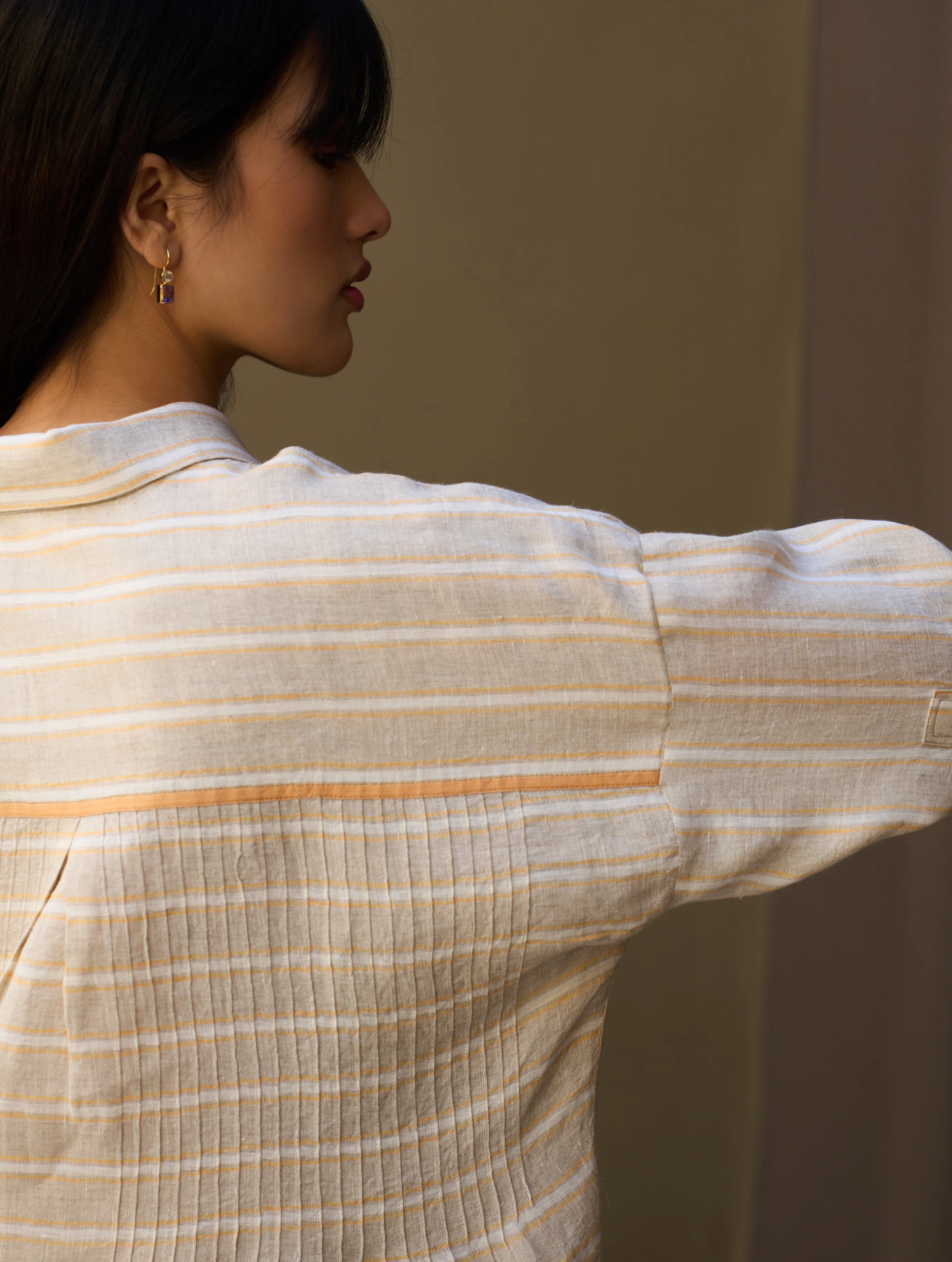 Kiku Striped Linen Co-ord Set - Natural - Image 7