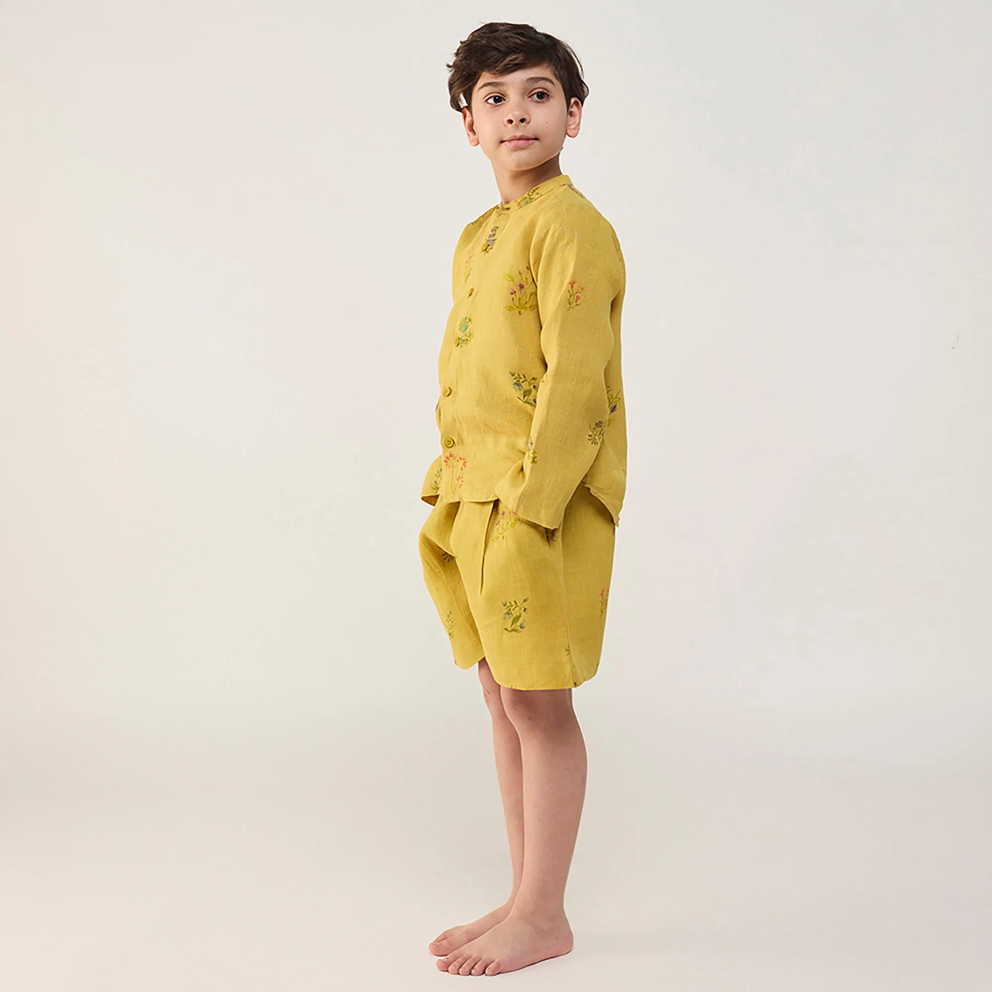 Kimi Timeless Linen Shorts - Ochre - Image 2