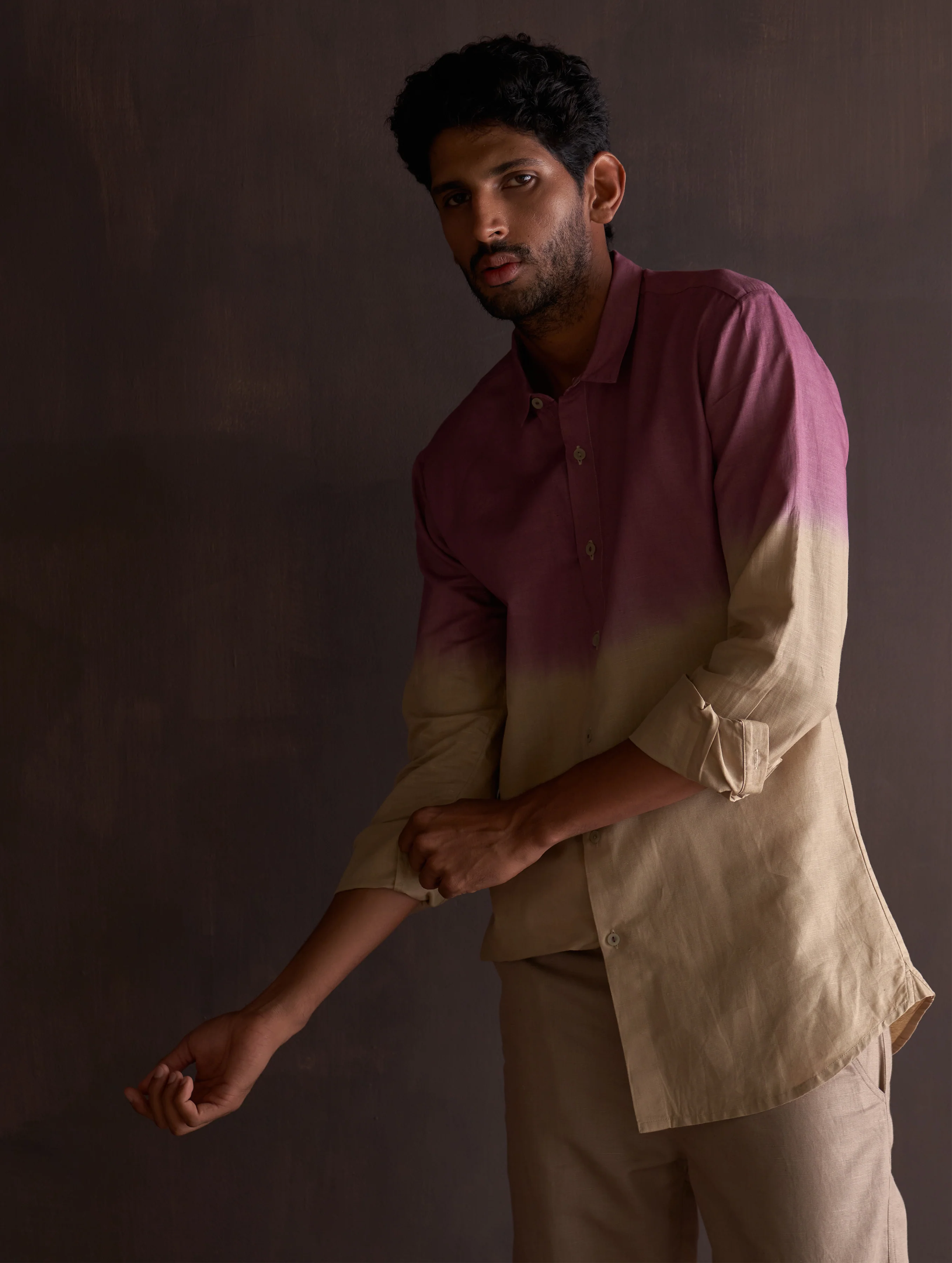 Kio Ombre Shirt - Berry - Image 4