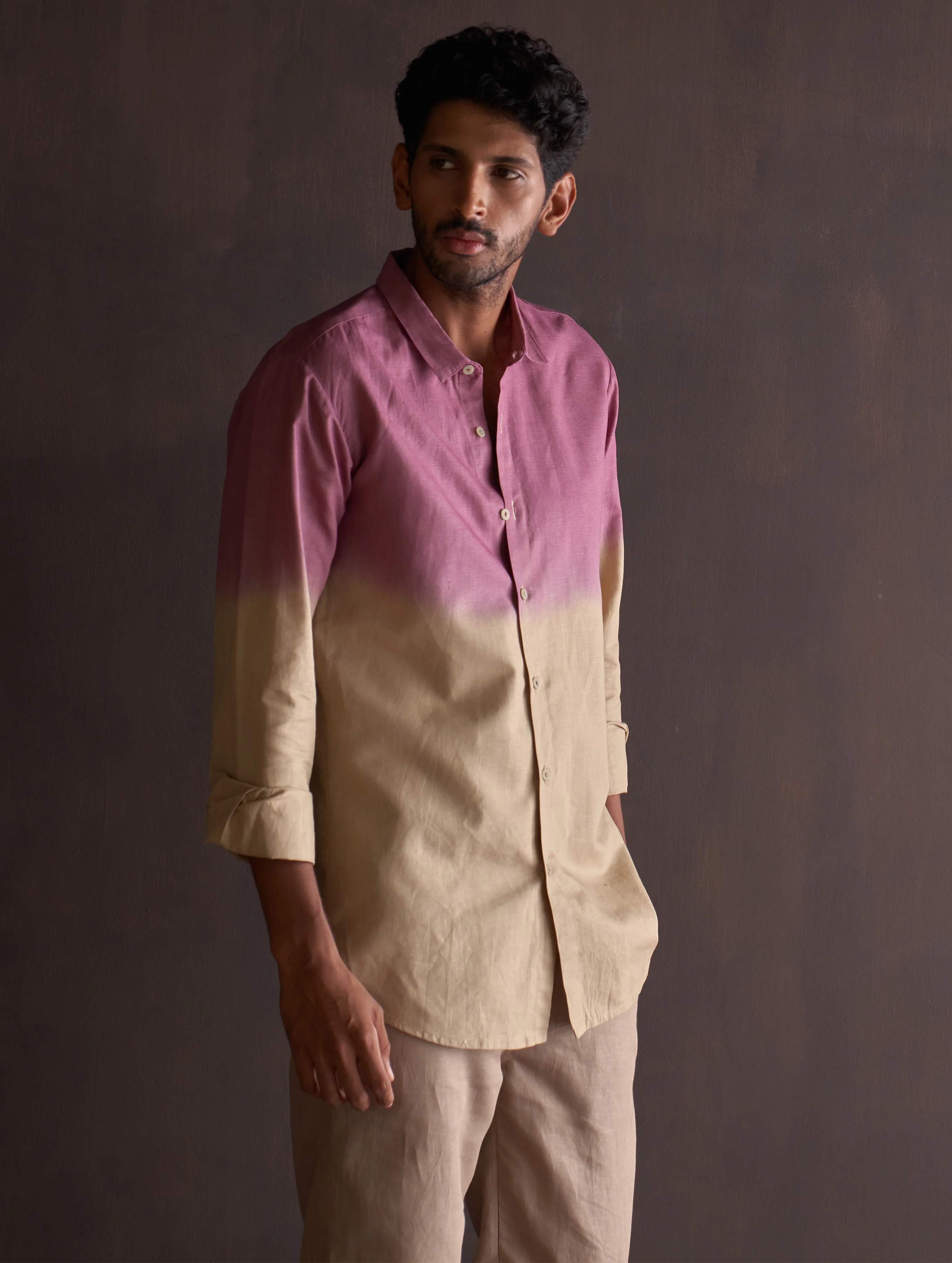 Kio Ombre Shirt - Berry - Image 7