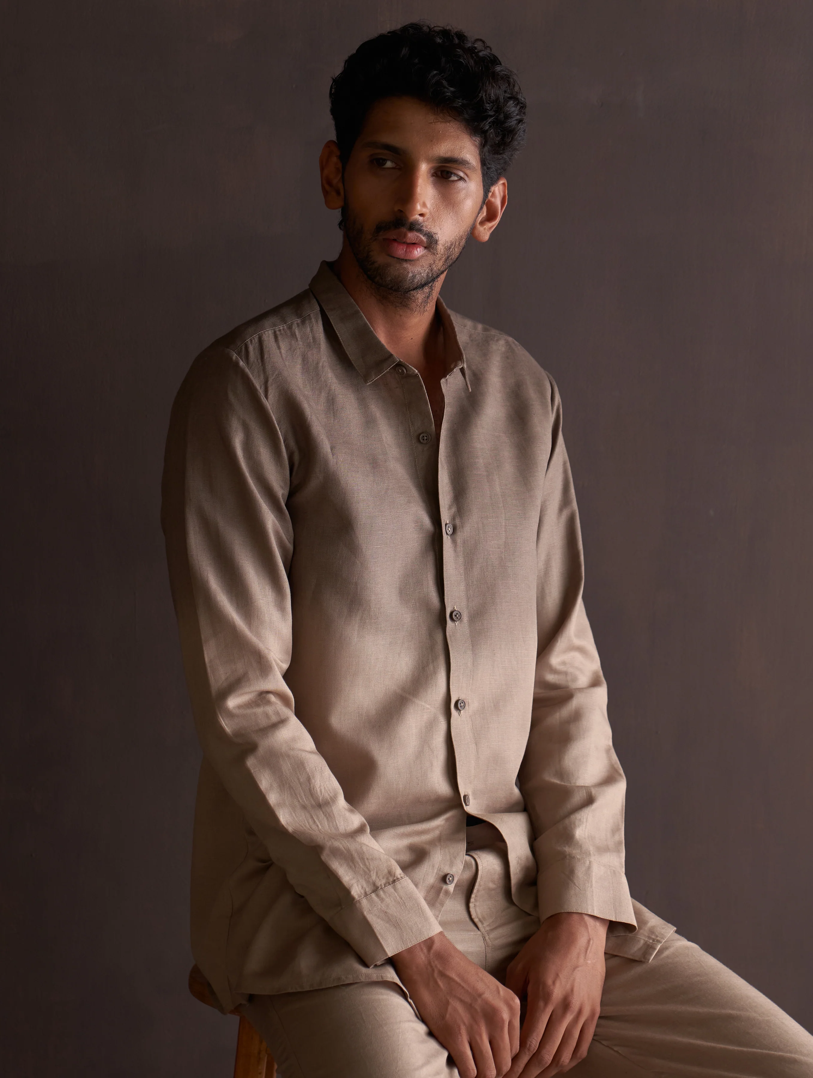 Kio Ombre Shirt - River Sand - Image 5