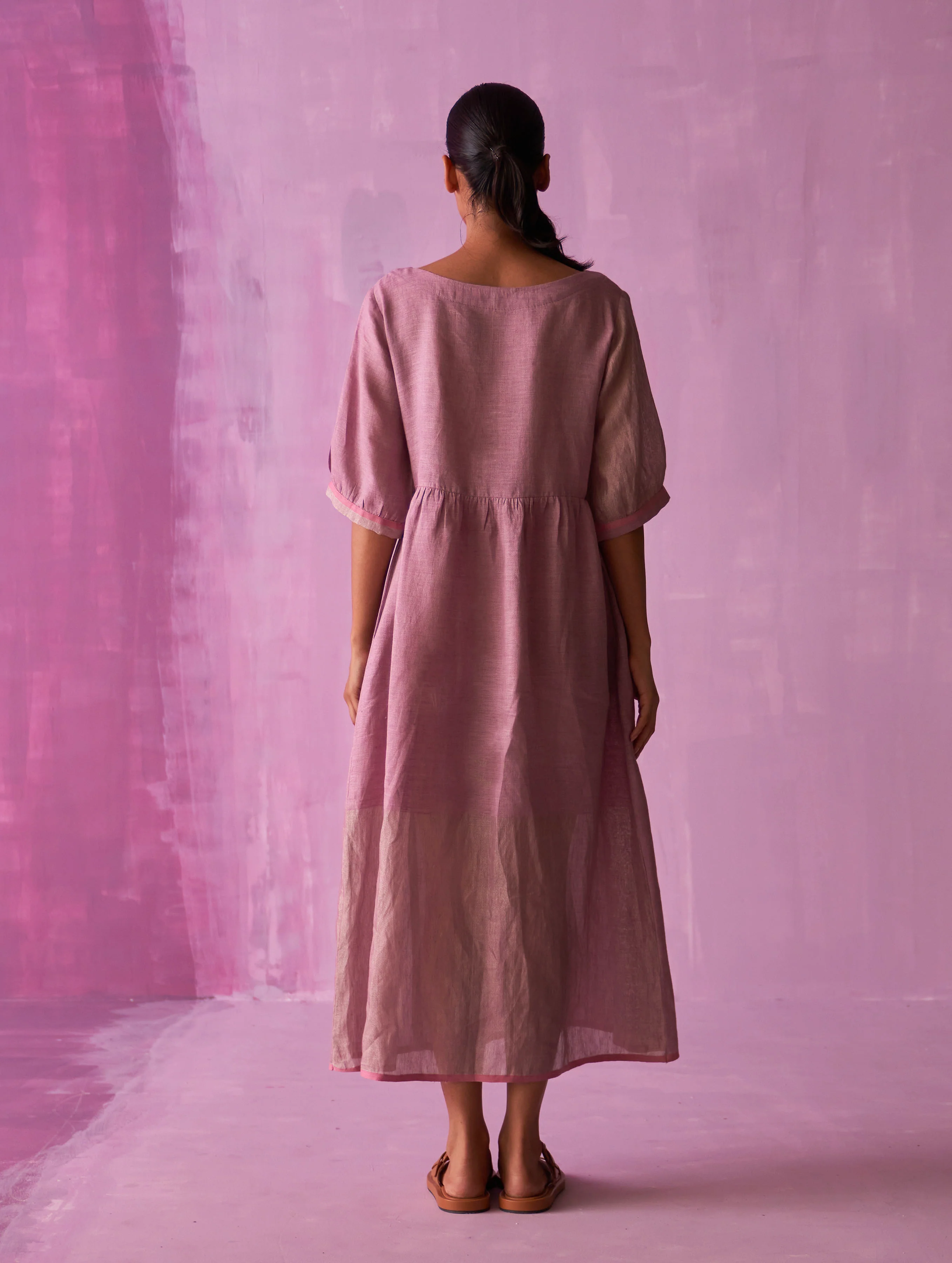 Kiri Linen Dress with Jacket - Lavender - Image 9
