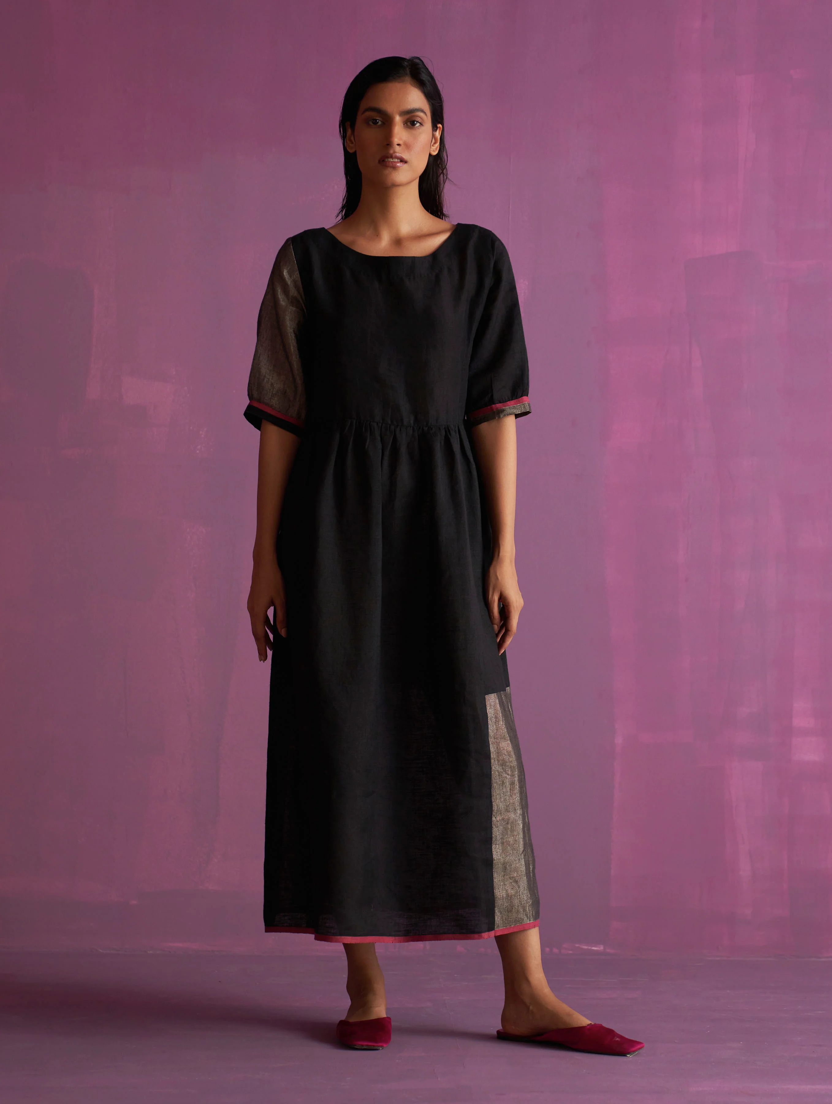 Kiri Signature Linen Dress - Black - Image 2