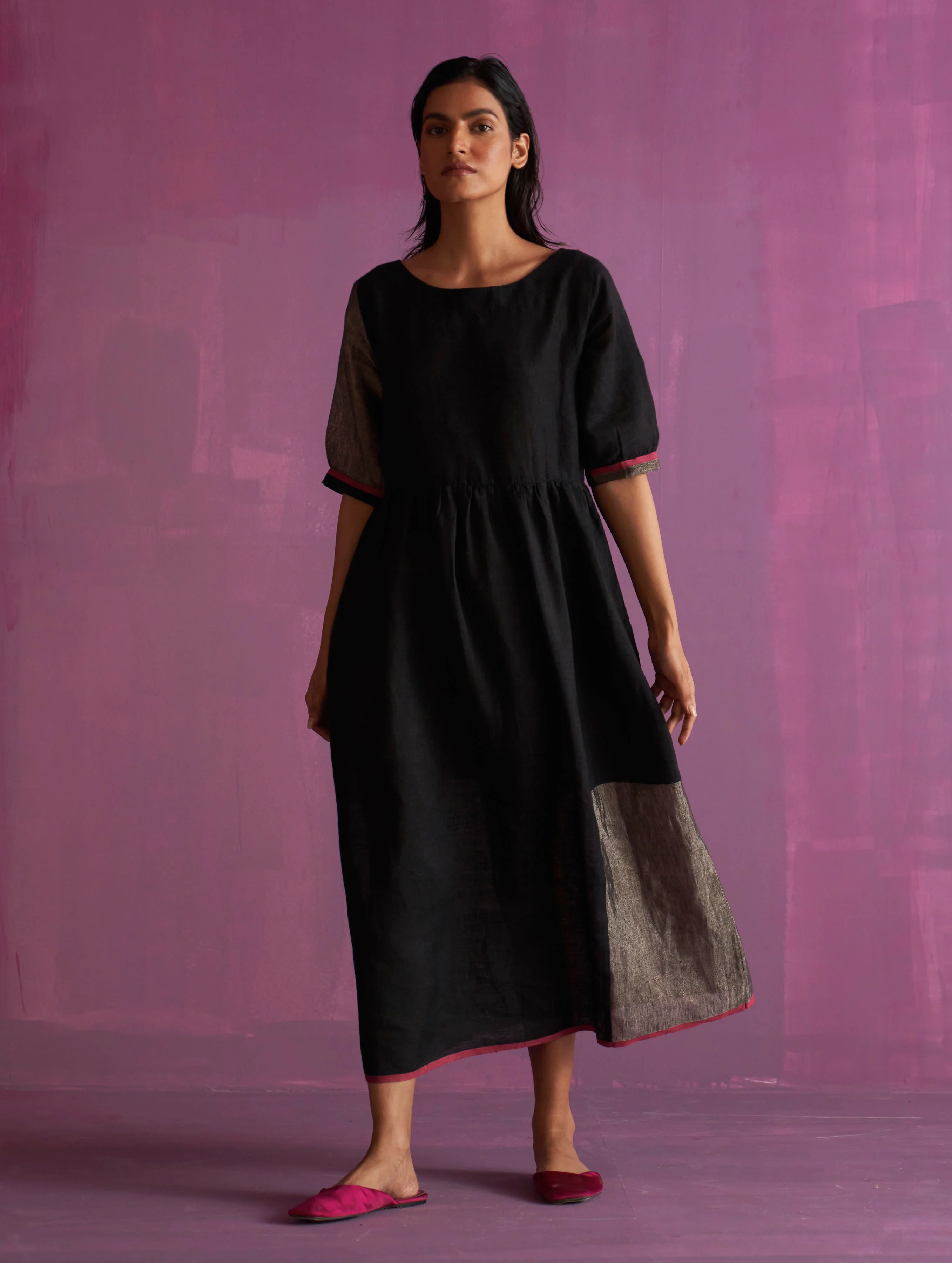 Kiri Signature Linen Dress - Black - Image 3