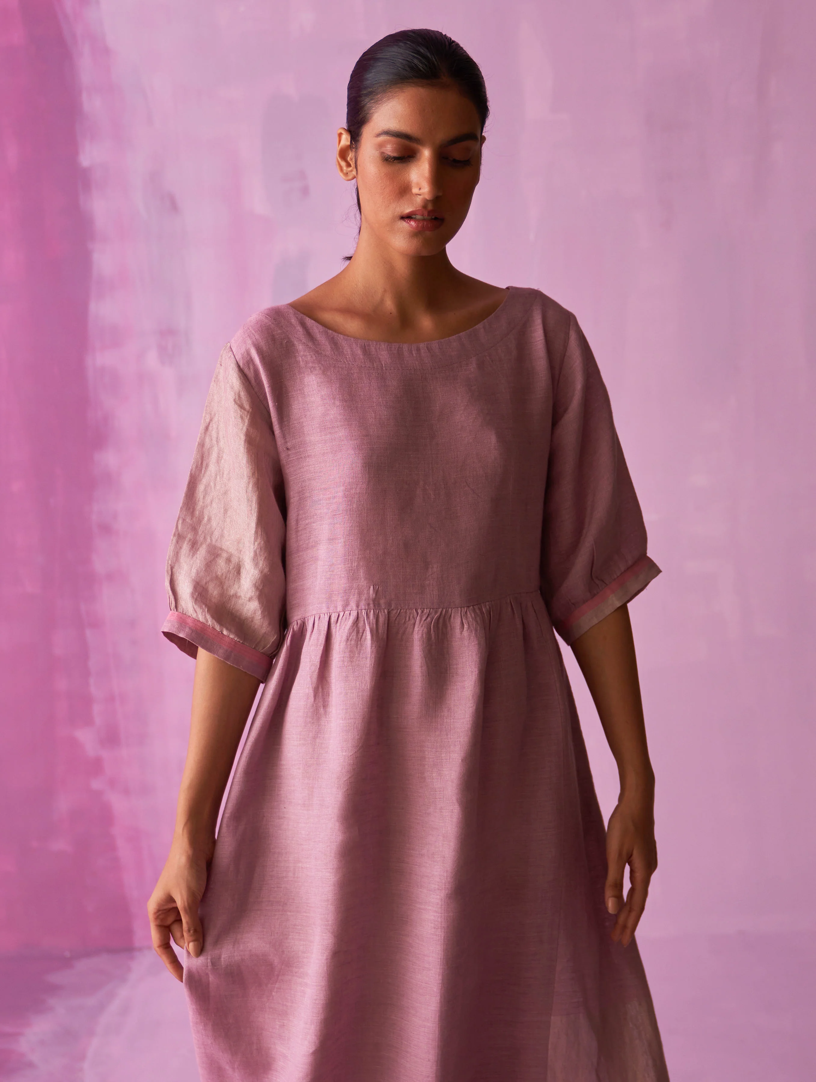 Kiri Signature Linen Dress - Lavender - Image 2