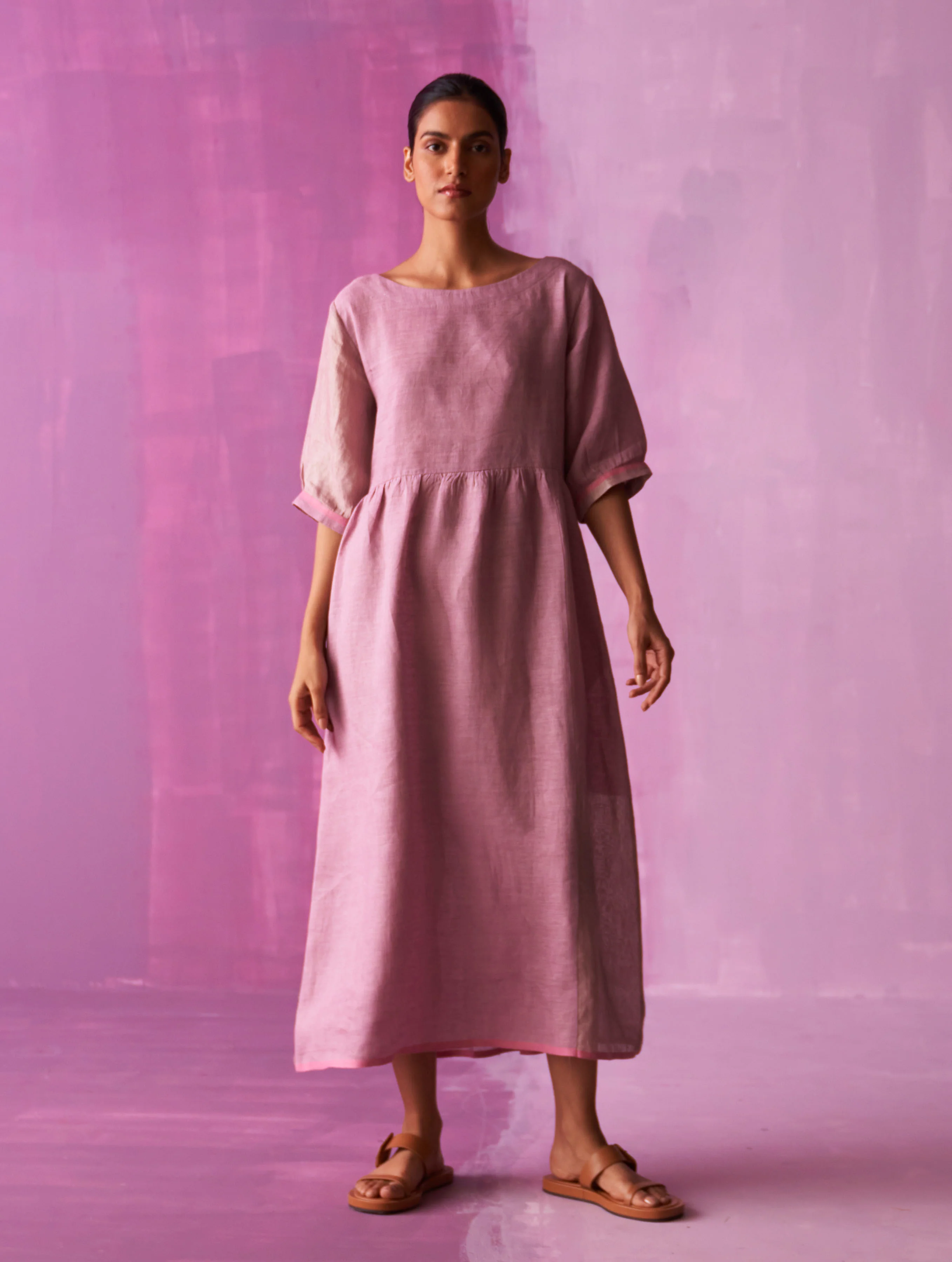 Kiri Signature Linen Dress - Lavender - Image 6