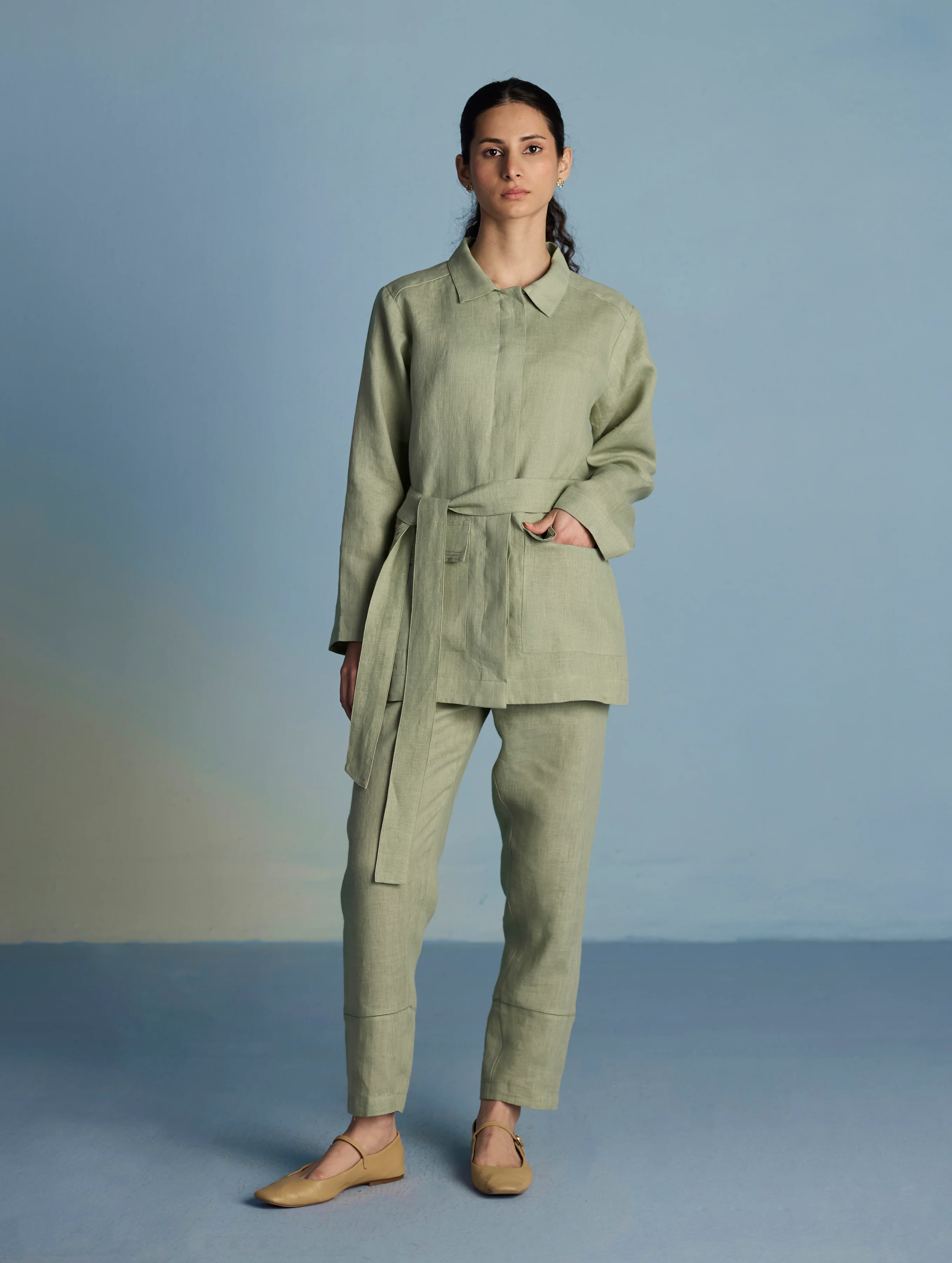 Kuya Timeless Linen Pant - Mint - Image 2