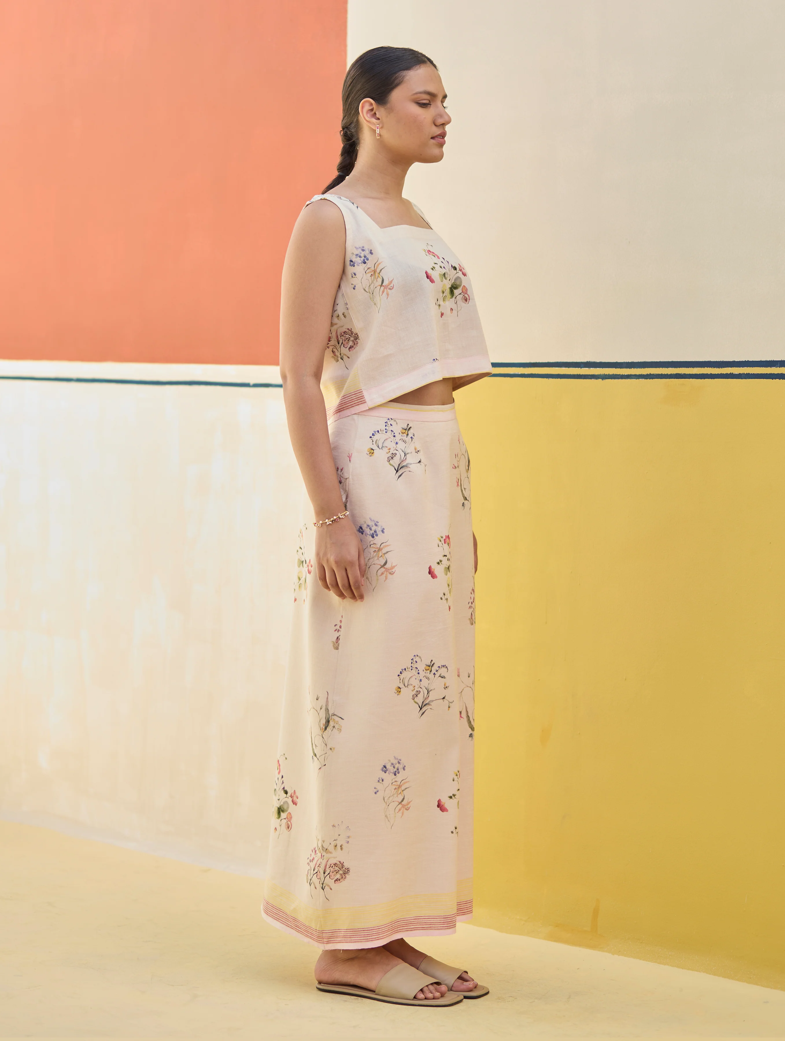 Leena Floral Co-ord Set
- Sand
