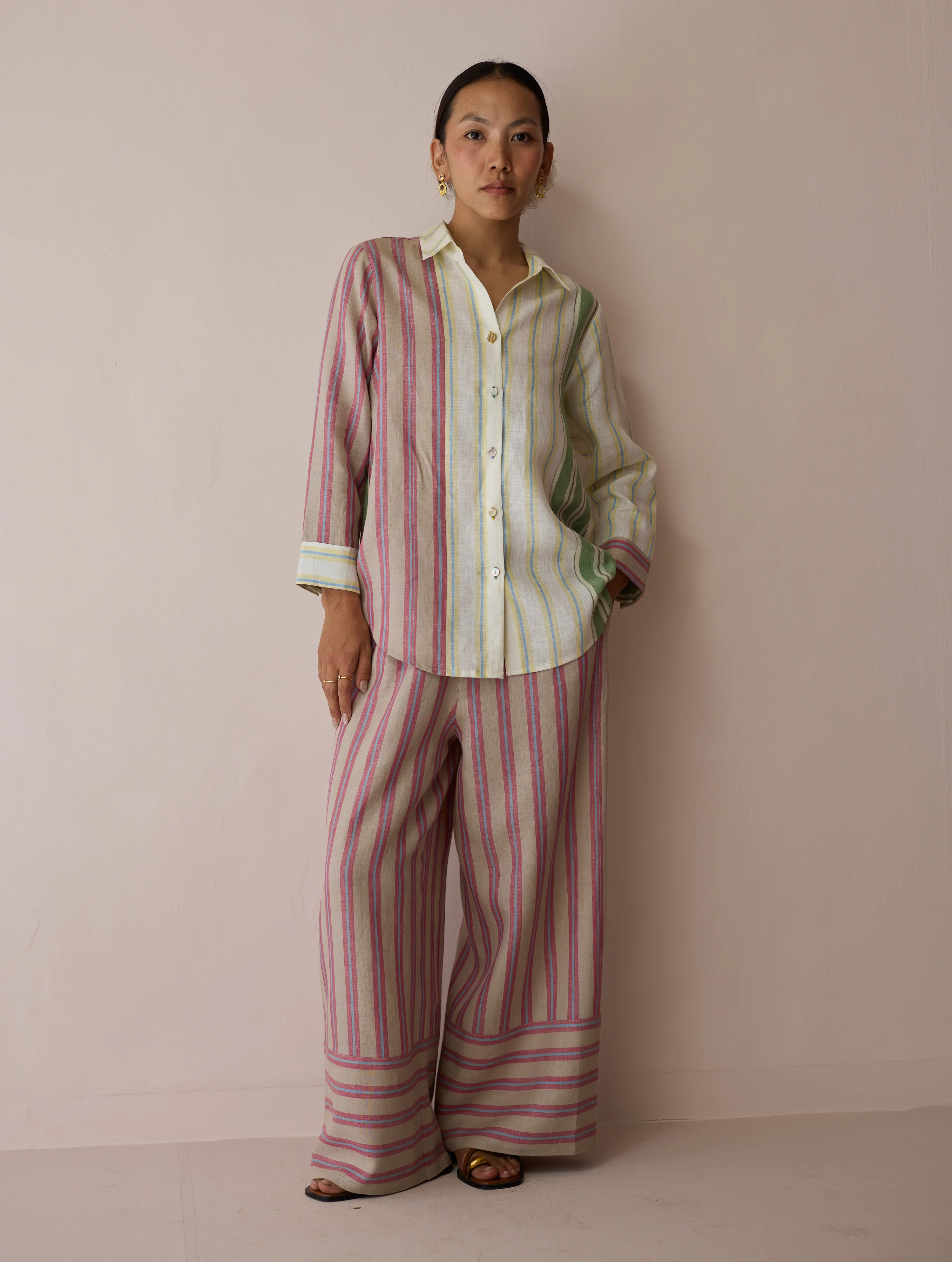 Leena Patchwork Linen Co-ord Set - Image 3