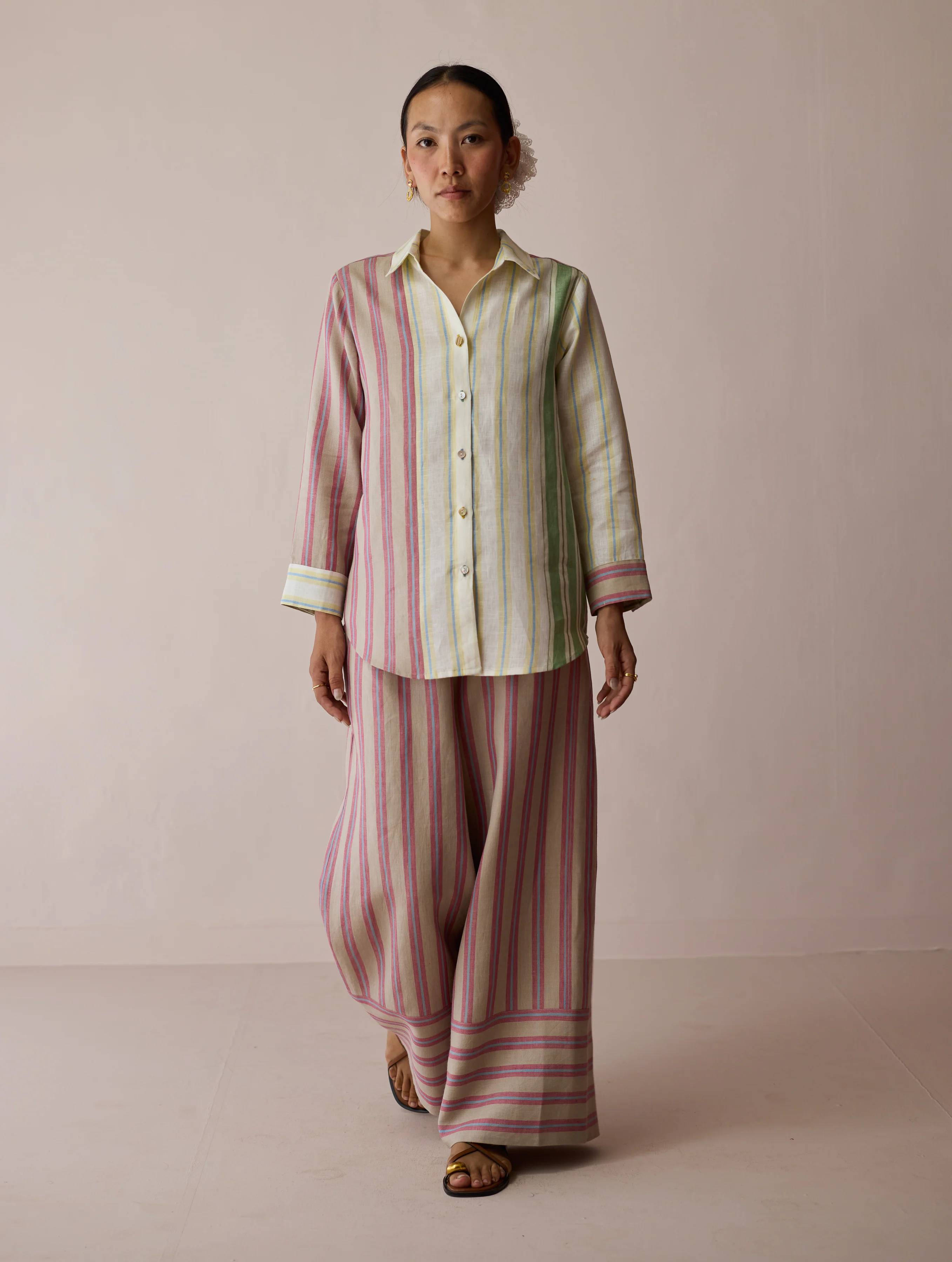 Leena Patchwork Linen Co-ord Set - Image 4