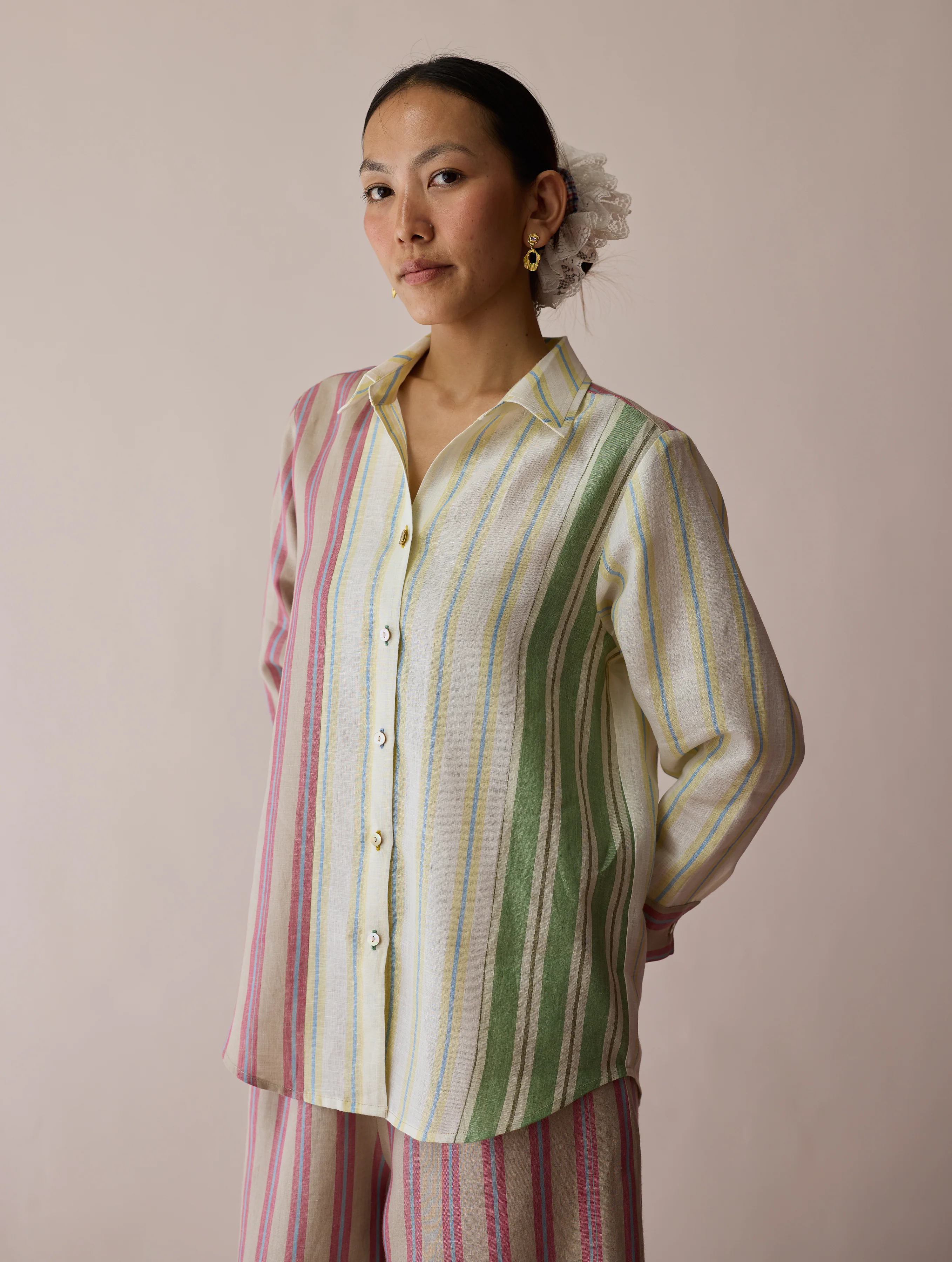 Leena Patchwork Linen Co-ord Set - Image 6