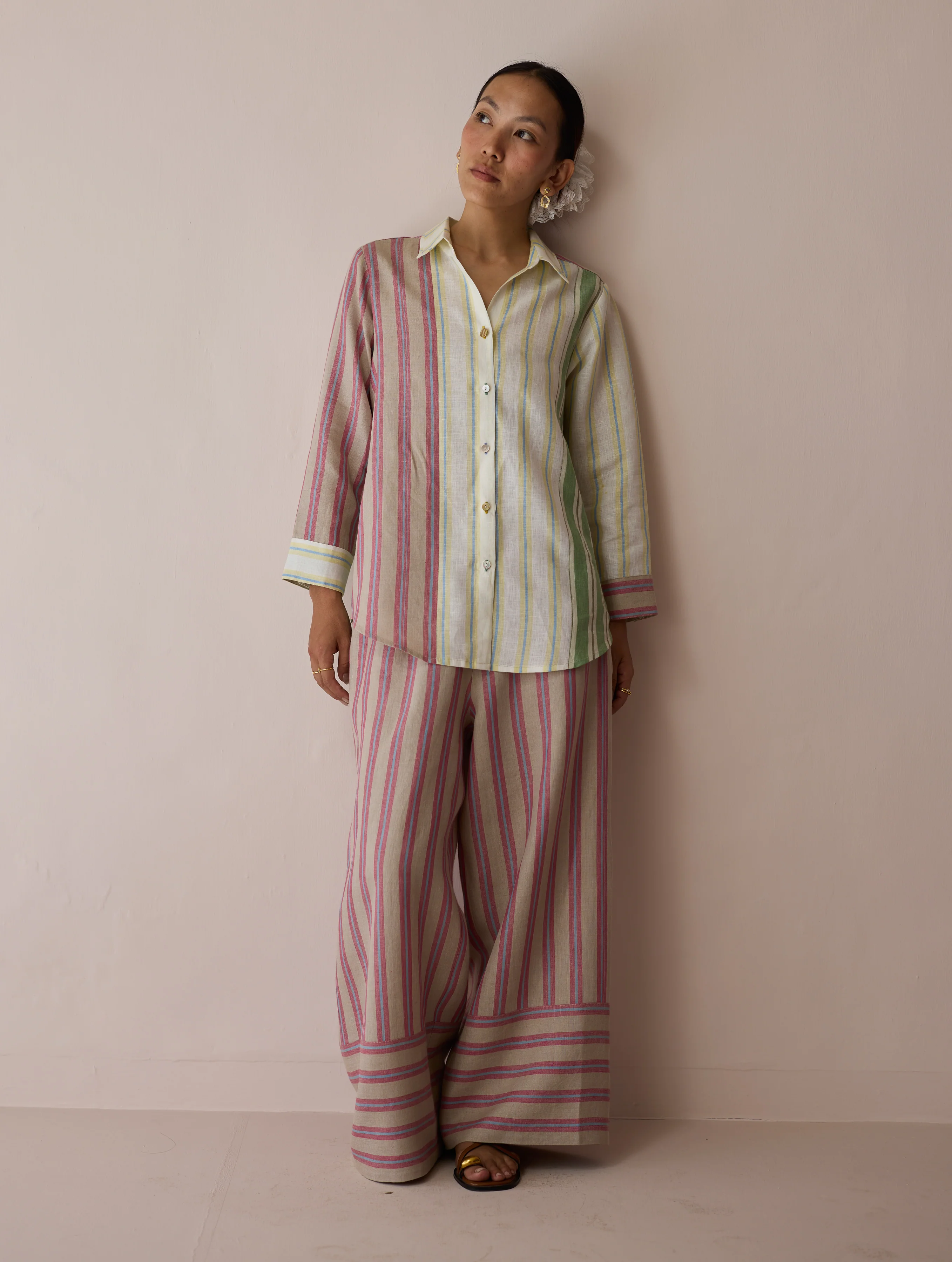 Leena Patchwork Linen Co-ord Set - Image 9