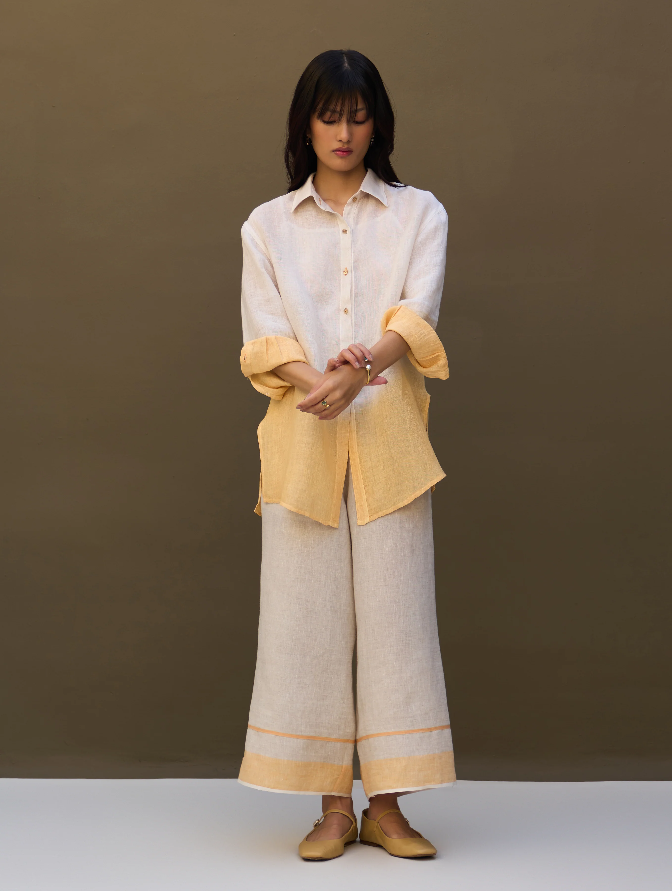 Lessa Sheer Linen Tie -Dye Shirt - Natural - Image 4