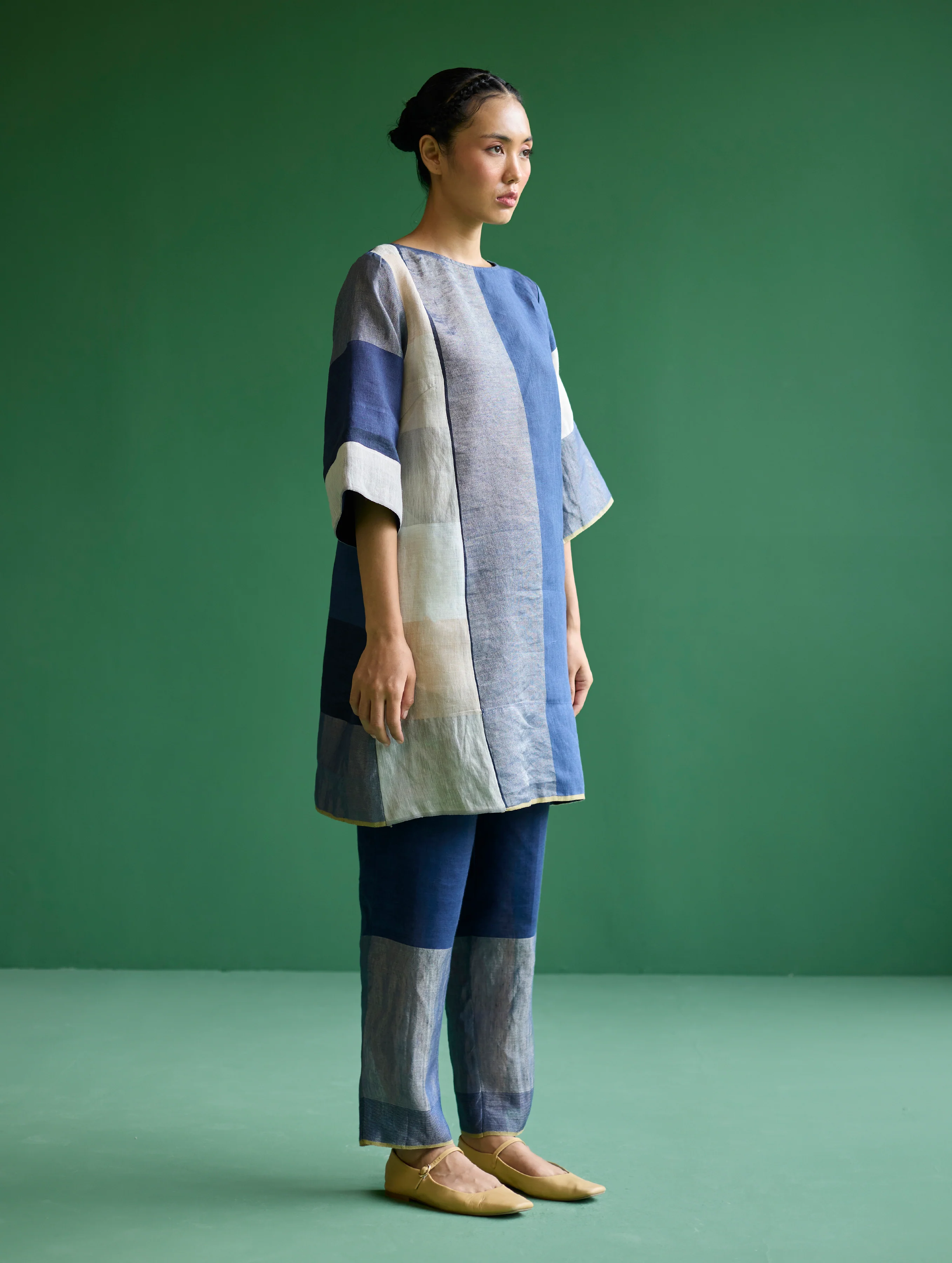 Lina Color-Blocked Co-ord Set - Navy - Image 8