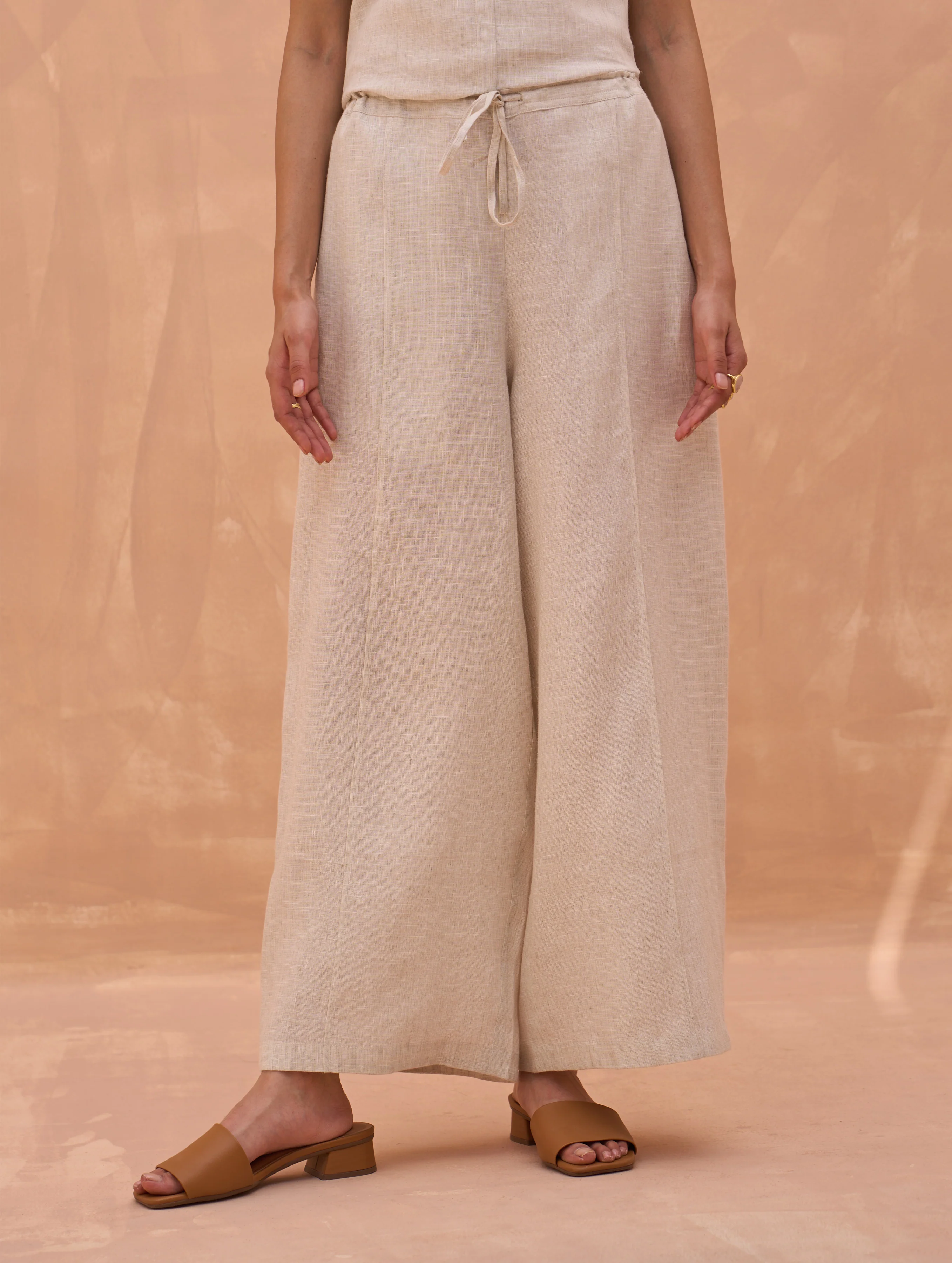 Liz Linen Pant - Off White - Image 3