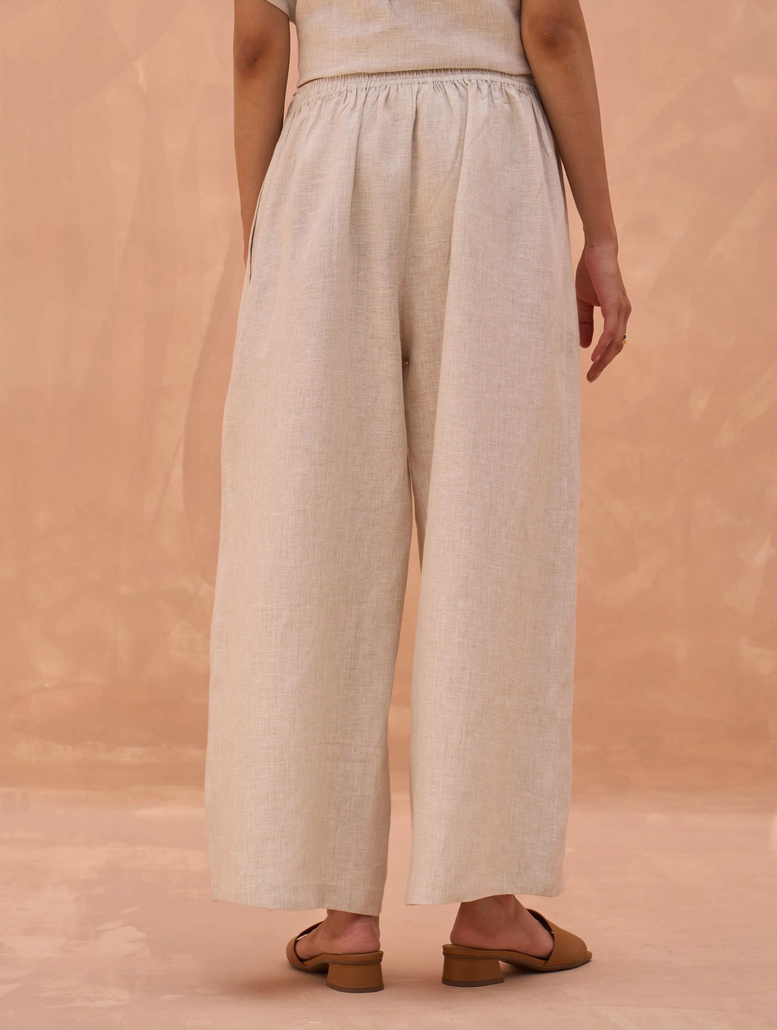 Liz Linen Pant - Off White - Image 4