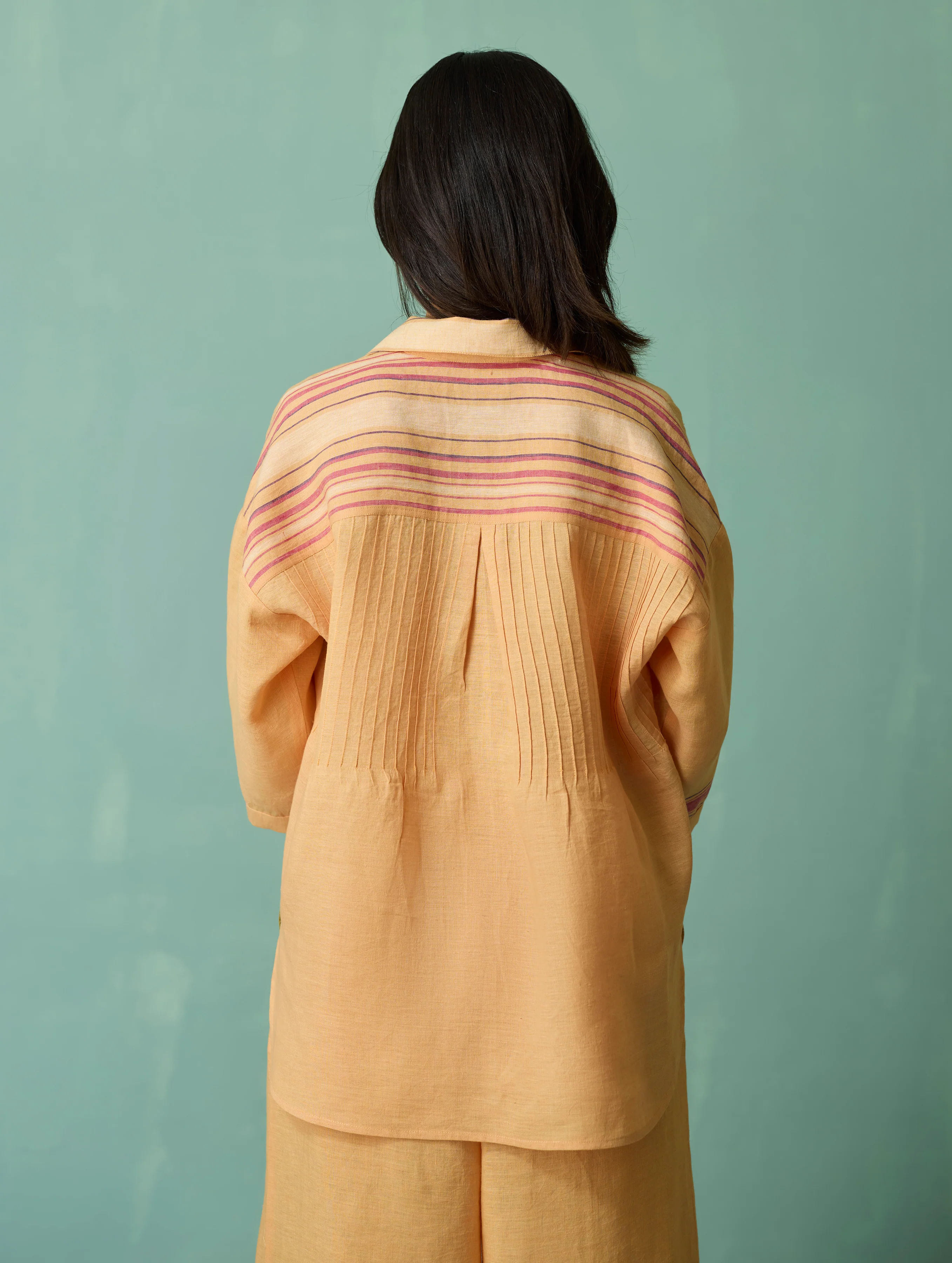 Luma Block-Printed Floral Shirt - Apricot - Image 9