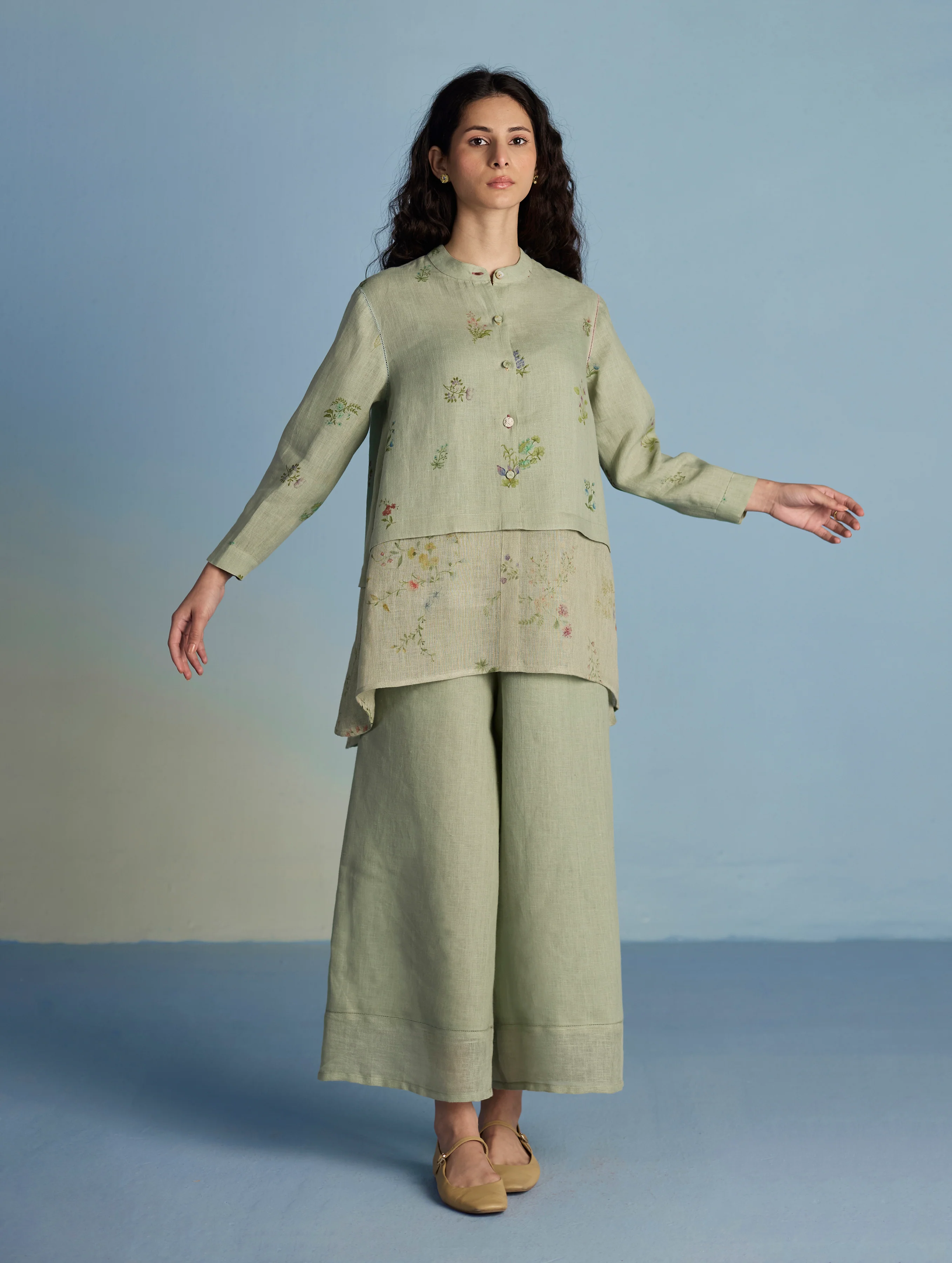 Mapa Linen Culottes - Mint - Image 10