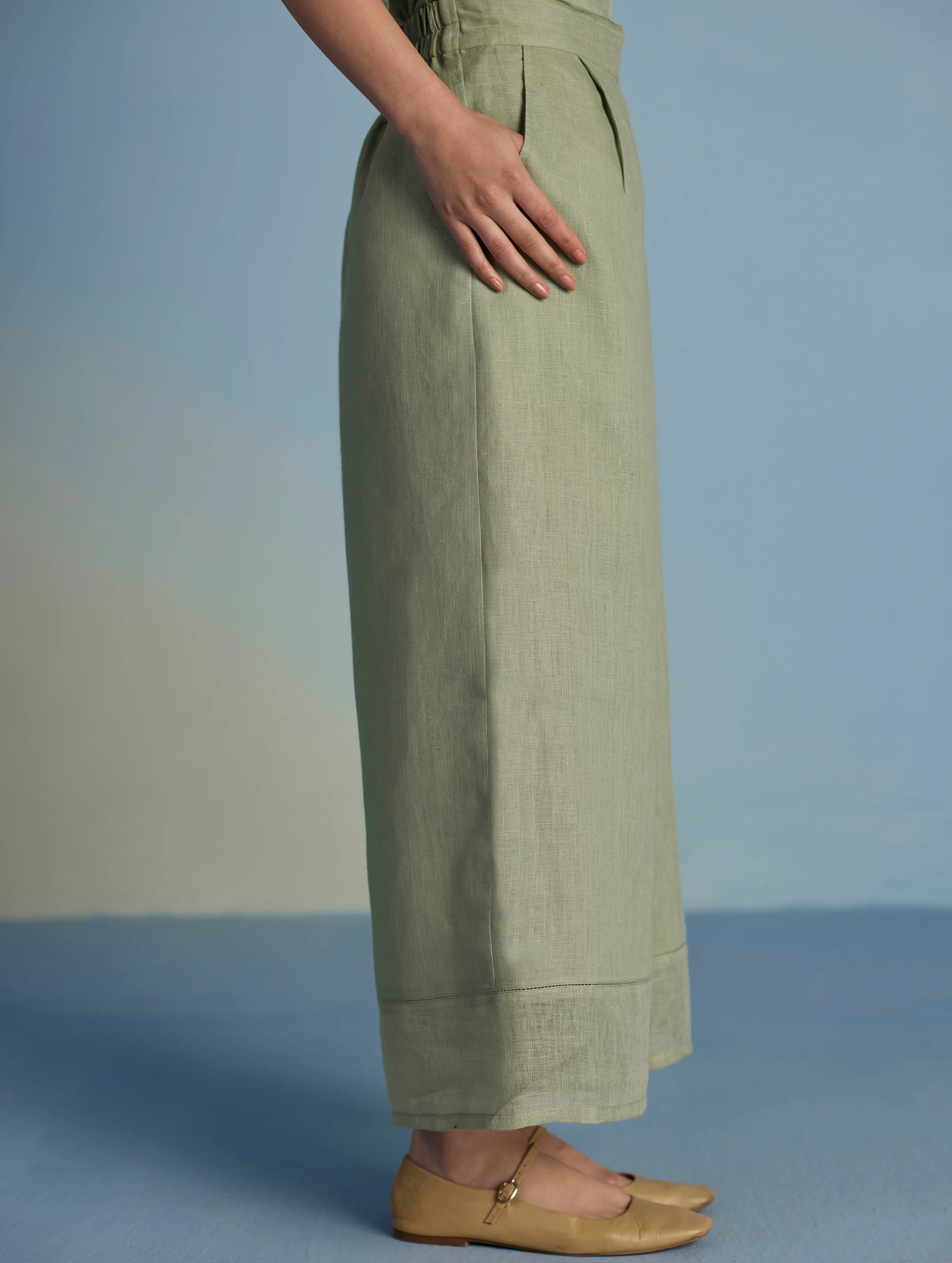 Mapa Linen Culottes - Mint - Image 11