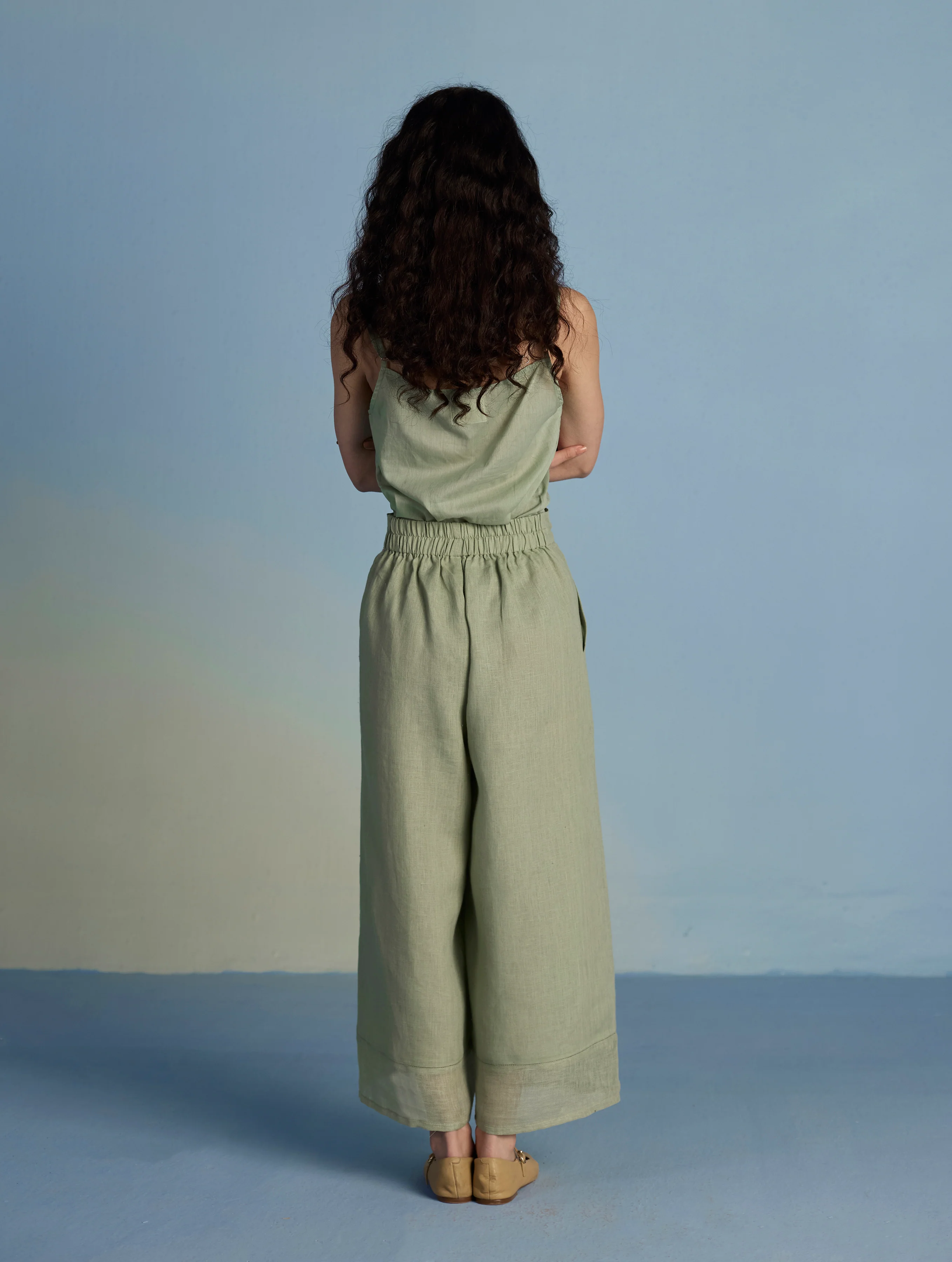 Mapa Linen Culottes - Mint - Image 12