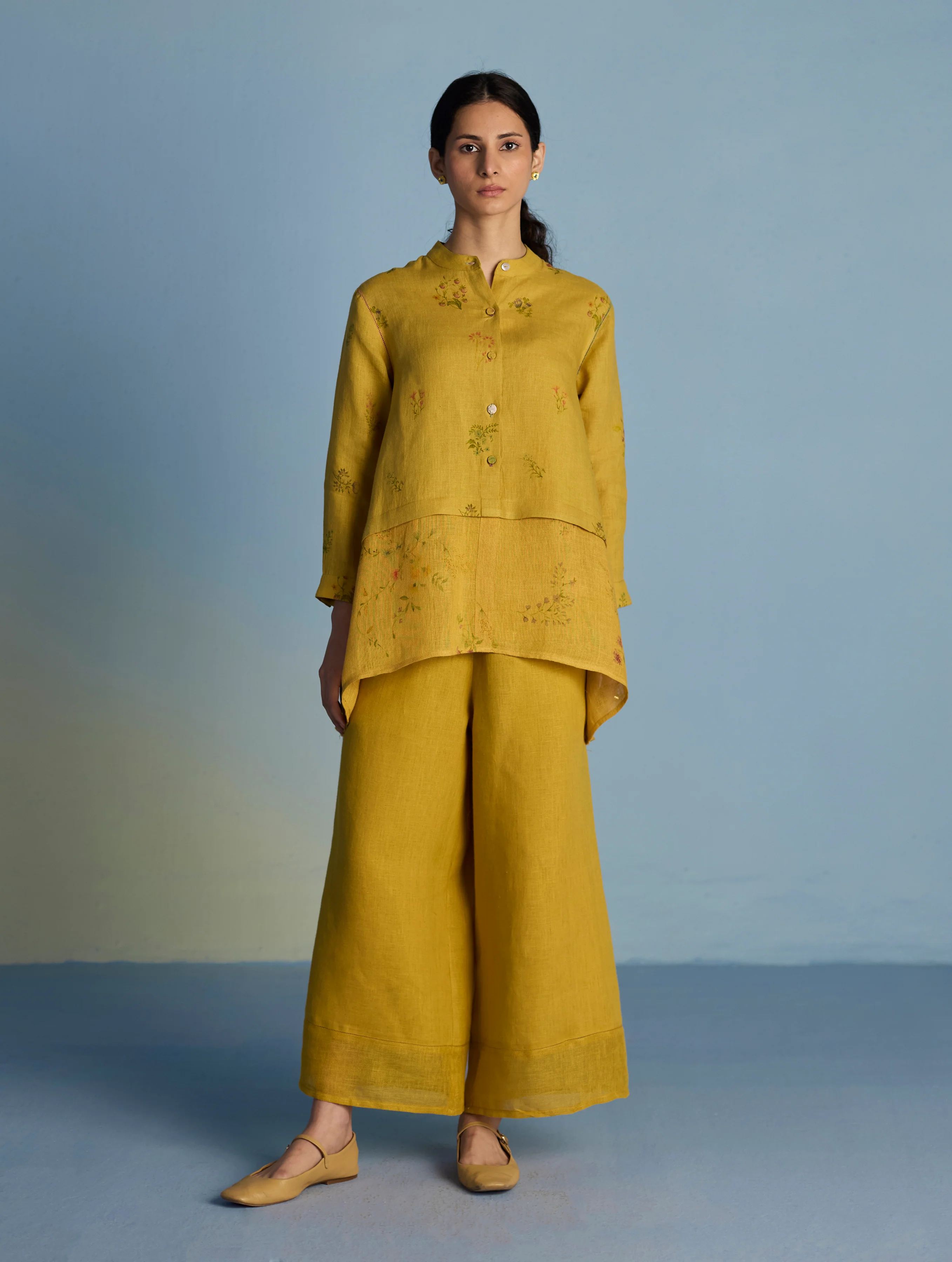 Mapa Linen Culottes - Ochre - Image 2