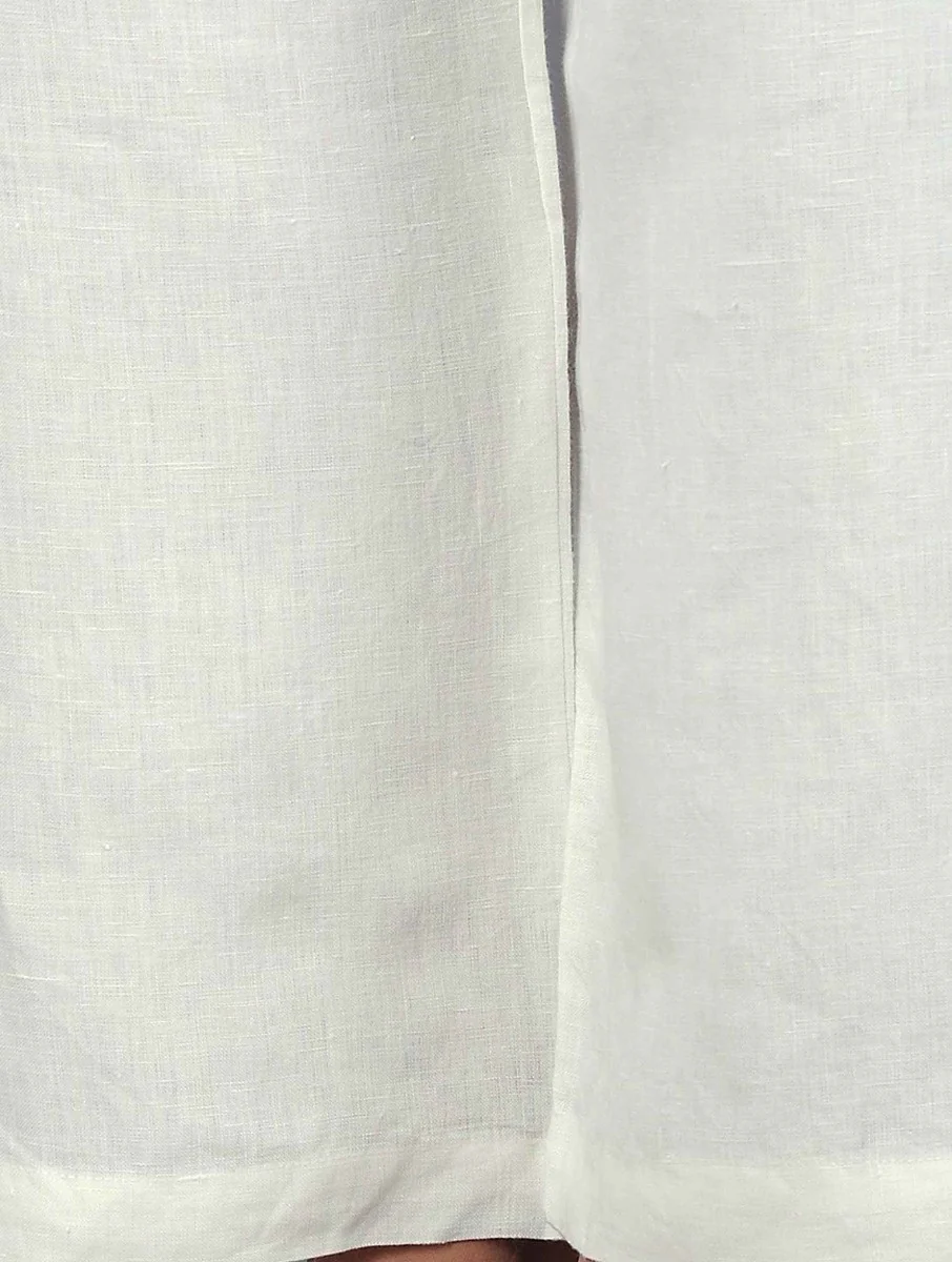 Mia Elasticated Drawstring Classic Linen Pant - Image 3