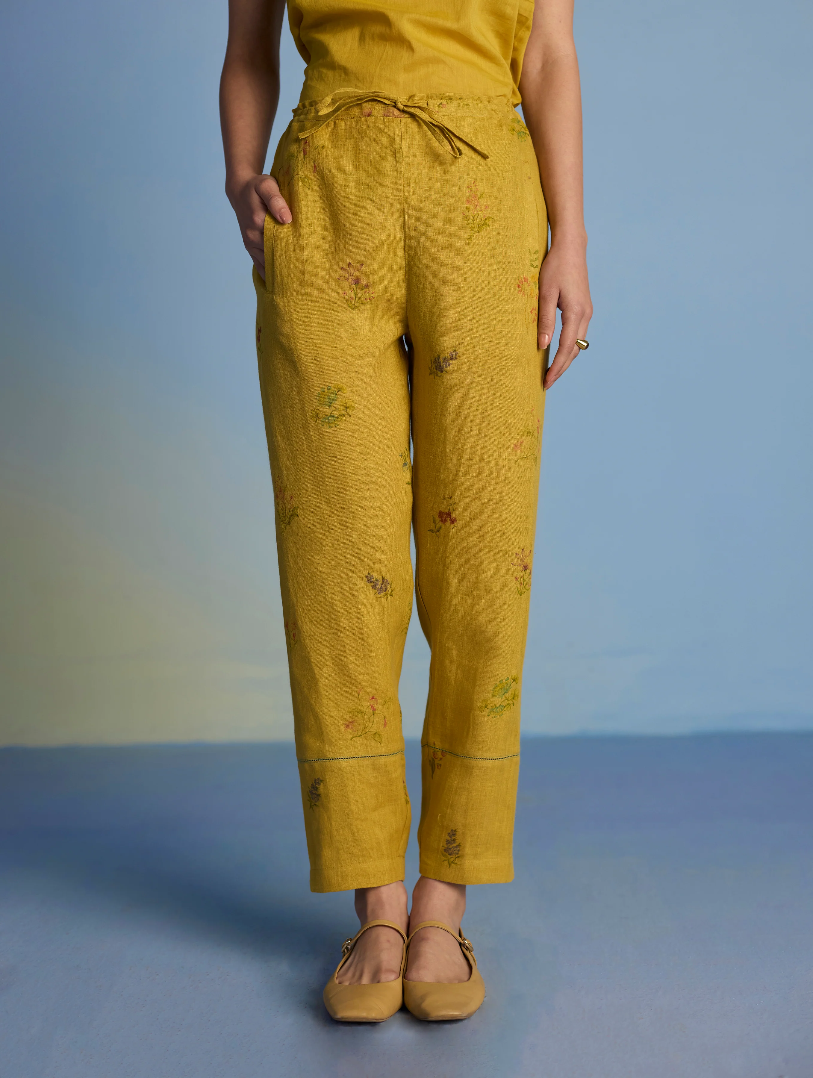 Mihen Elasticated Sleeve Co-ord Set - Ochre - Image 11