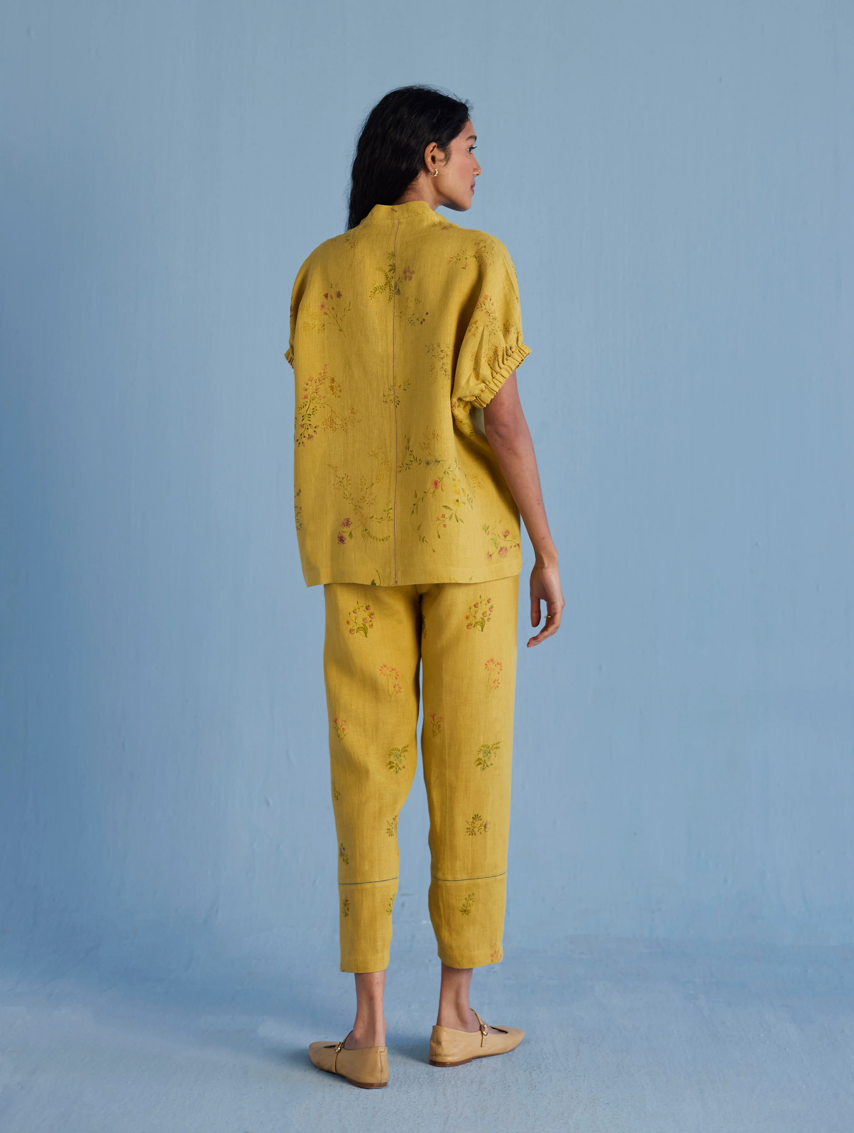 Mihen Elasticated Sleeve Co-ord Set - Ochre - Image 5