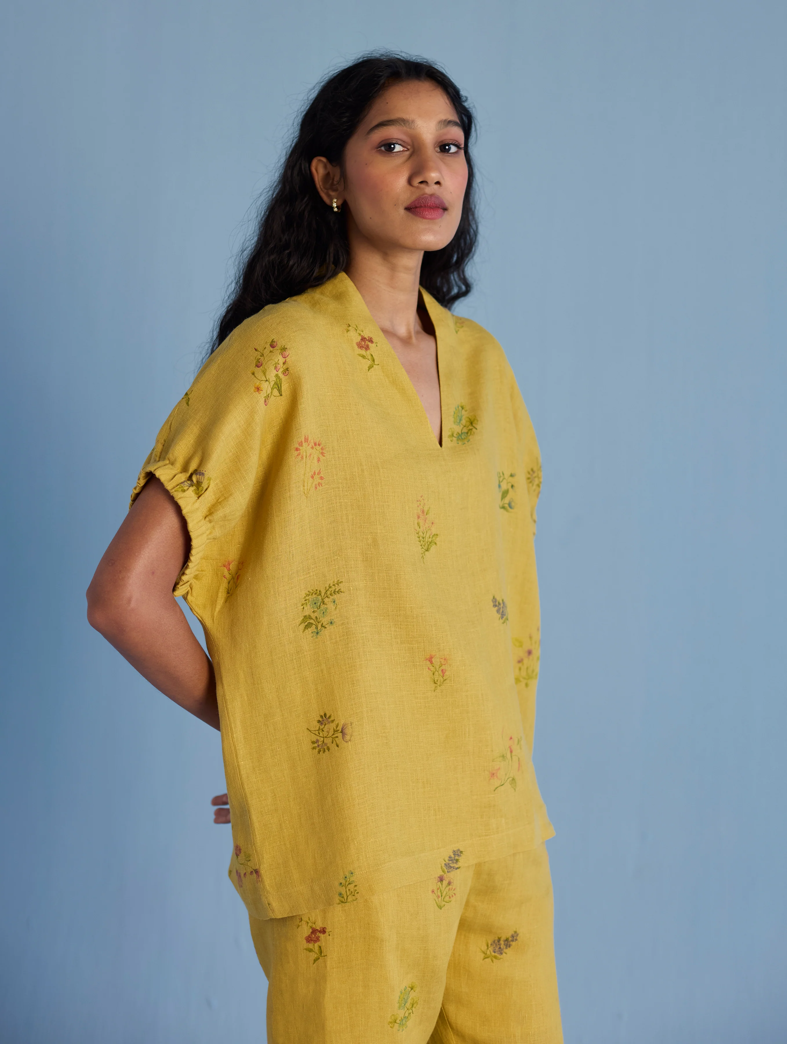 Mihen Elasticated Sleeve Co-ord Set - Ochre - Image 6