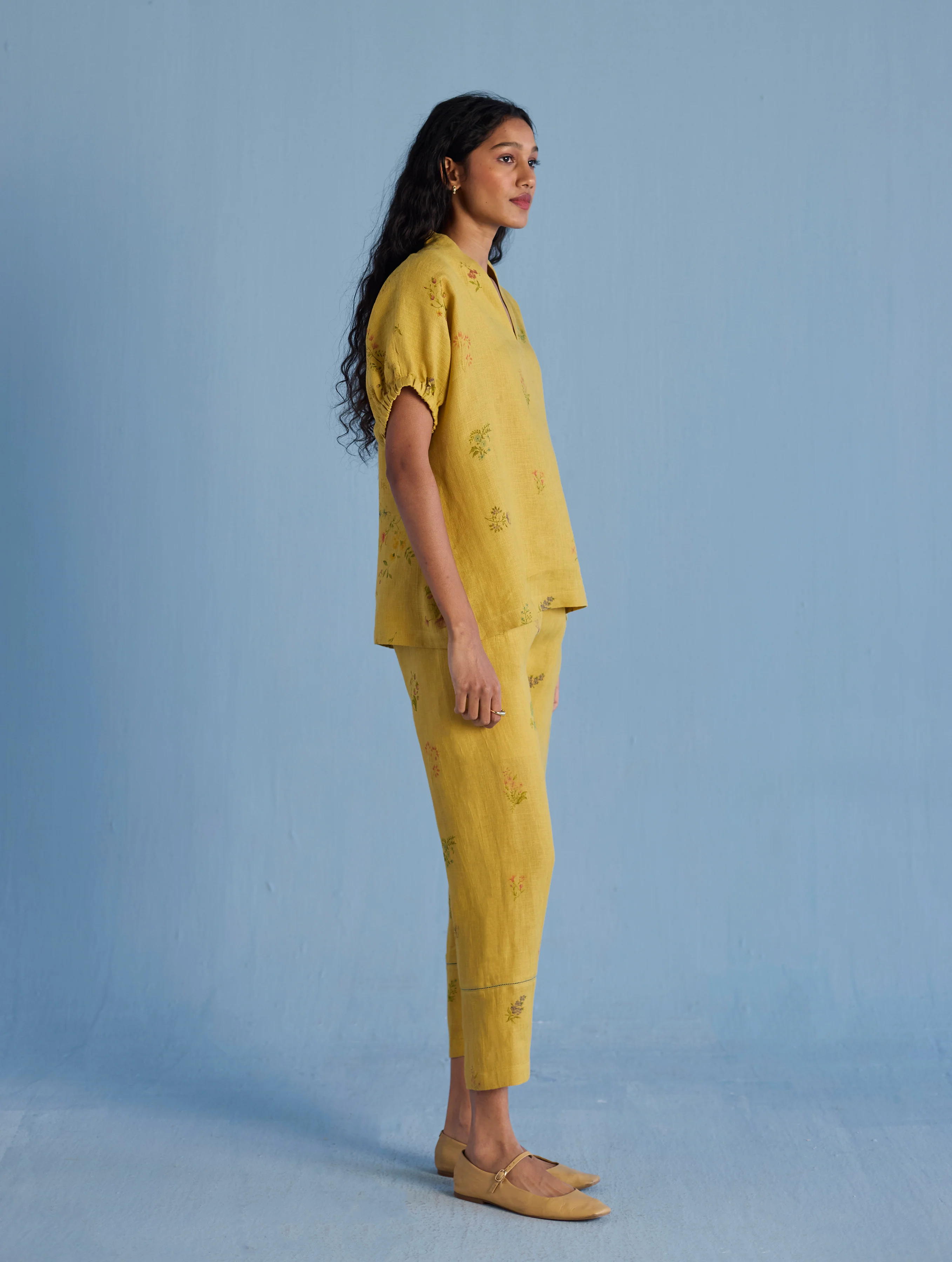 Mihen Elasticated Sleeve Co-ord Set - Ochre - Image 9