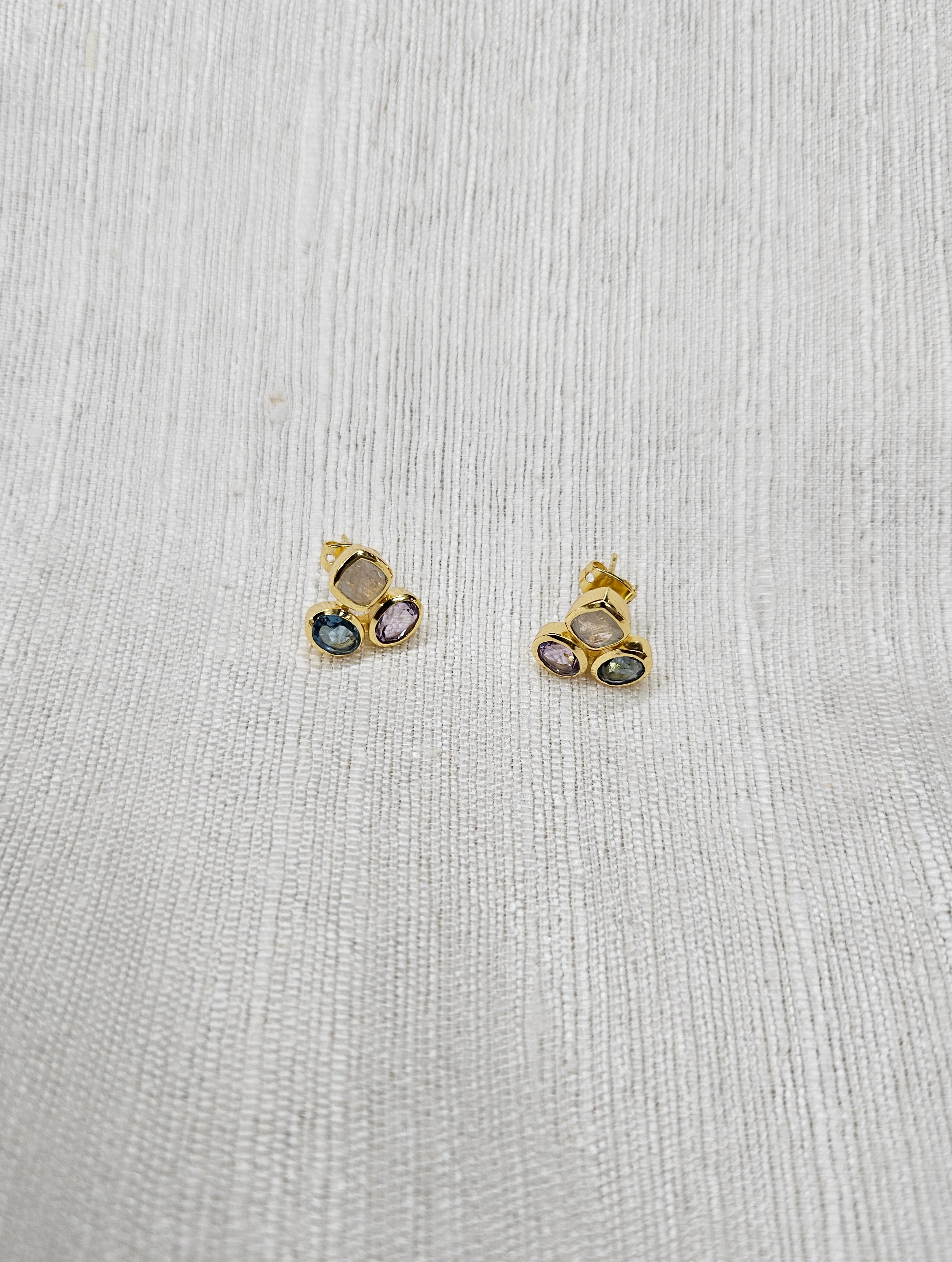 Myra Stud Earrings - Rose - Image 2