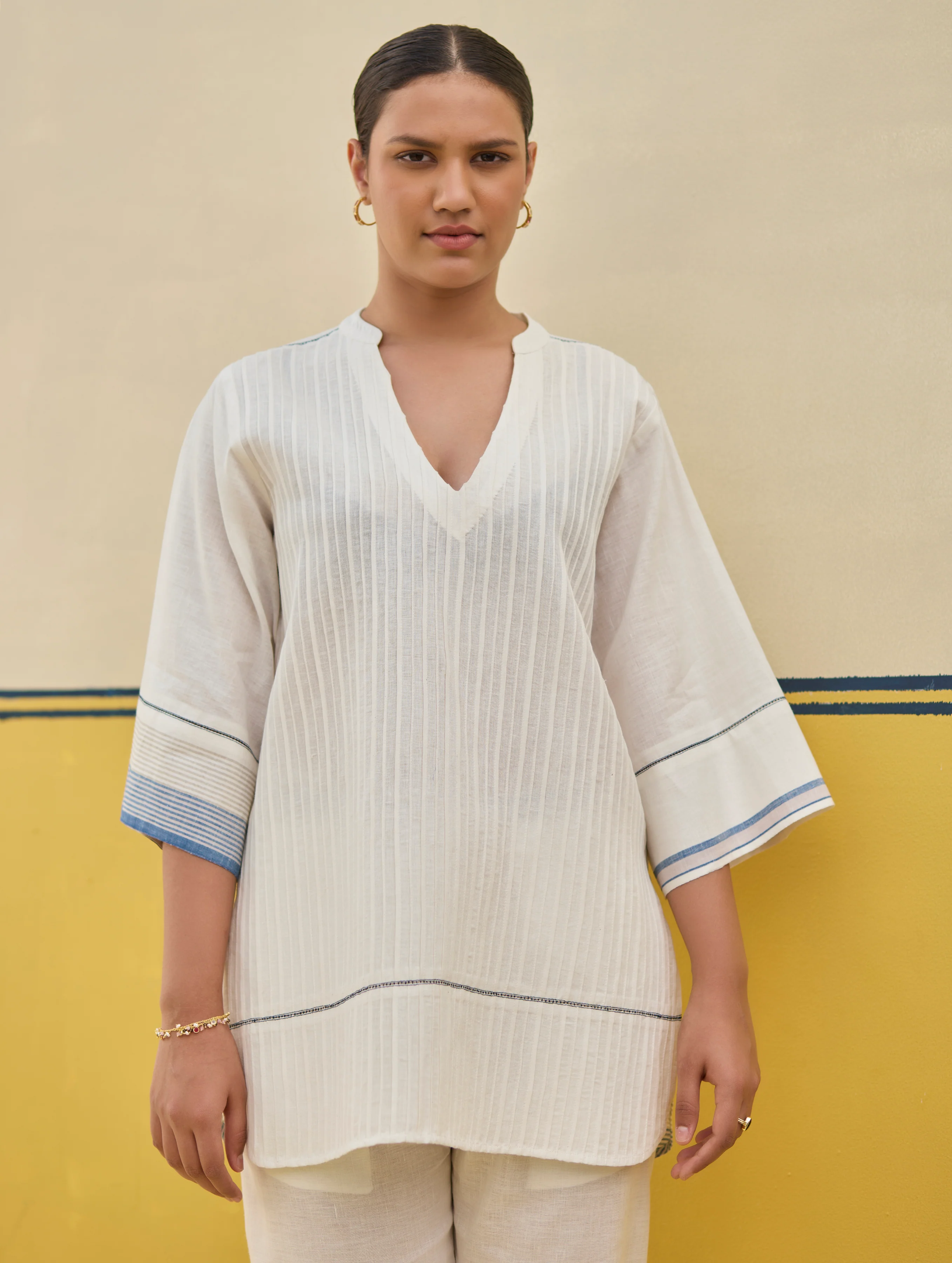 Neri Border Linen Co-ord Set - Ivory - Image 5