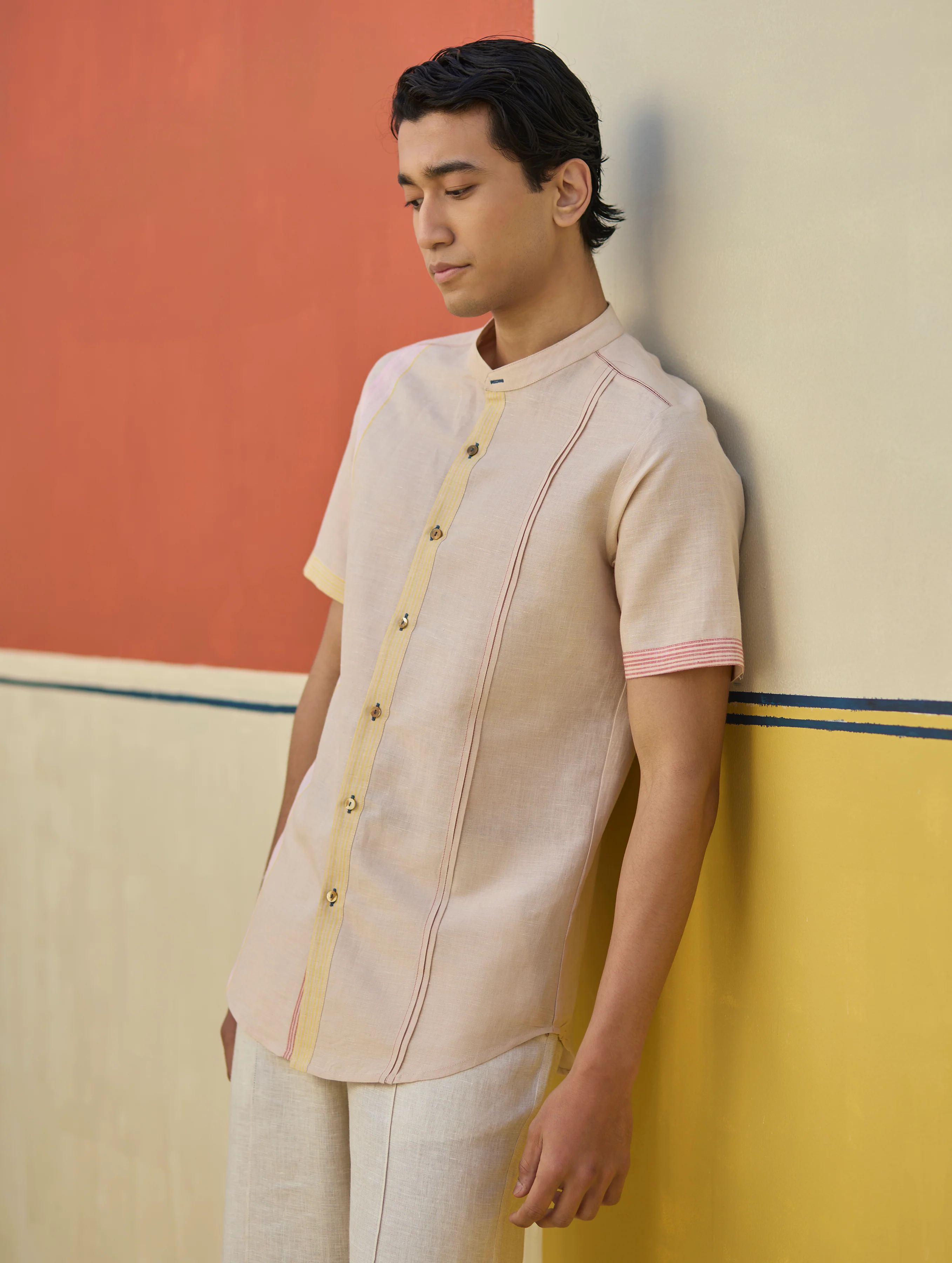 Niko Border Linen Shirt
- Sand - Image 5