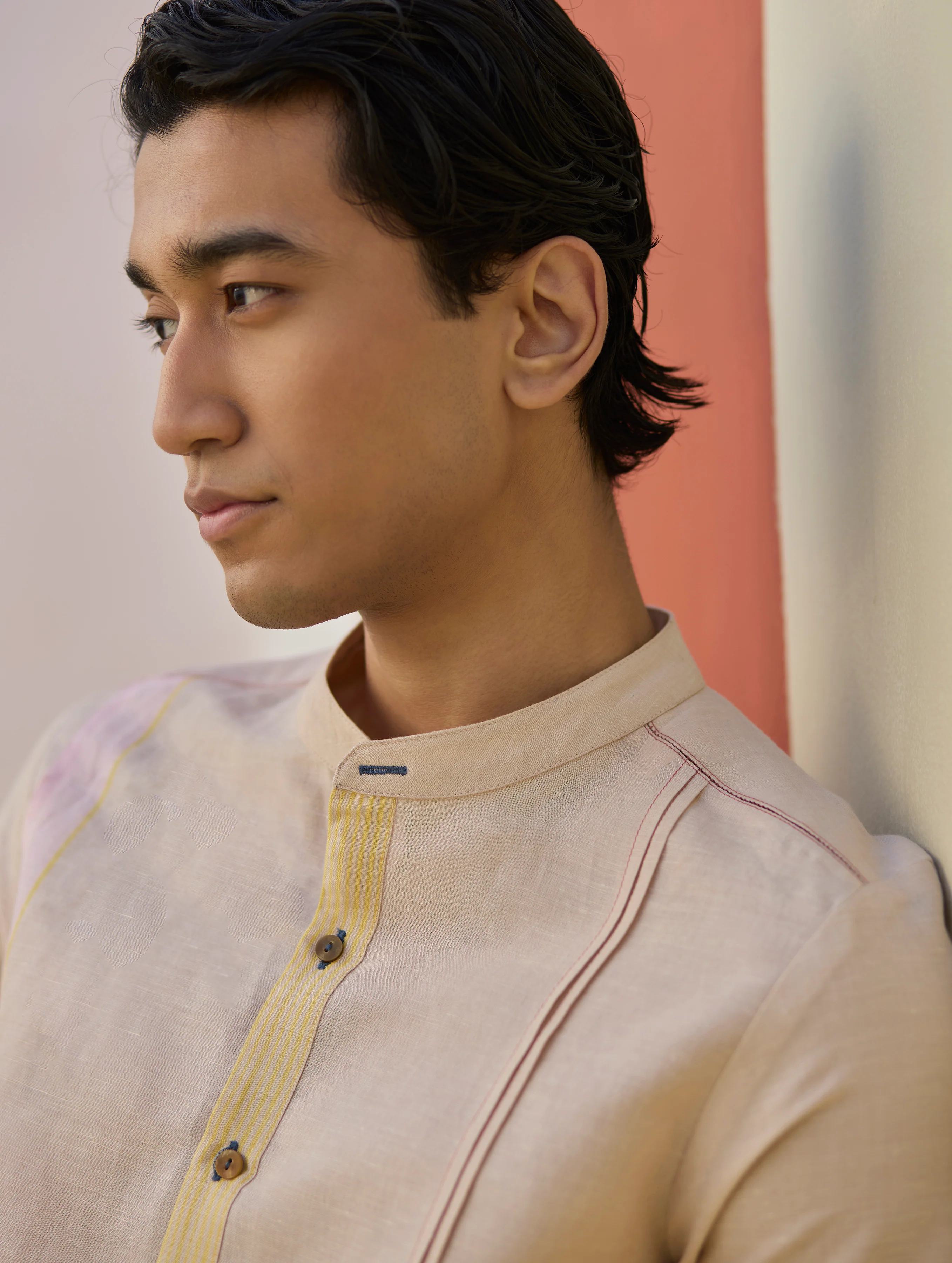 Niko Border Linen Shirt
- Sand - Image 6
