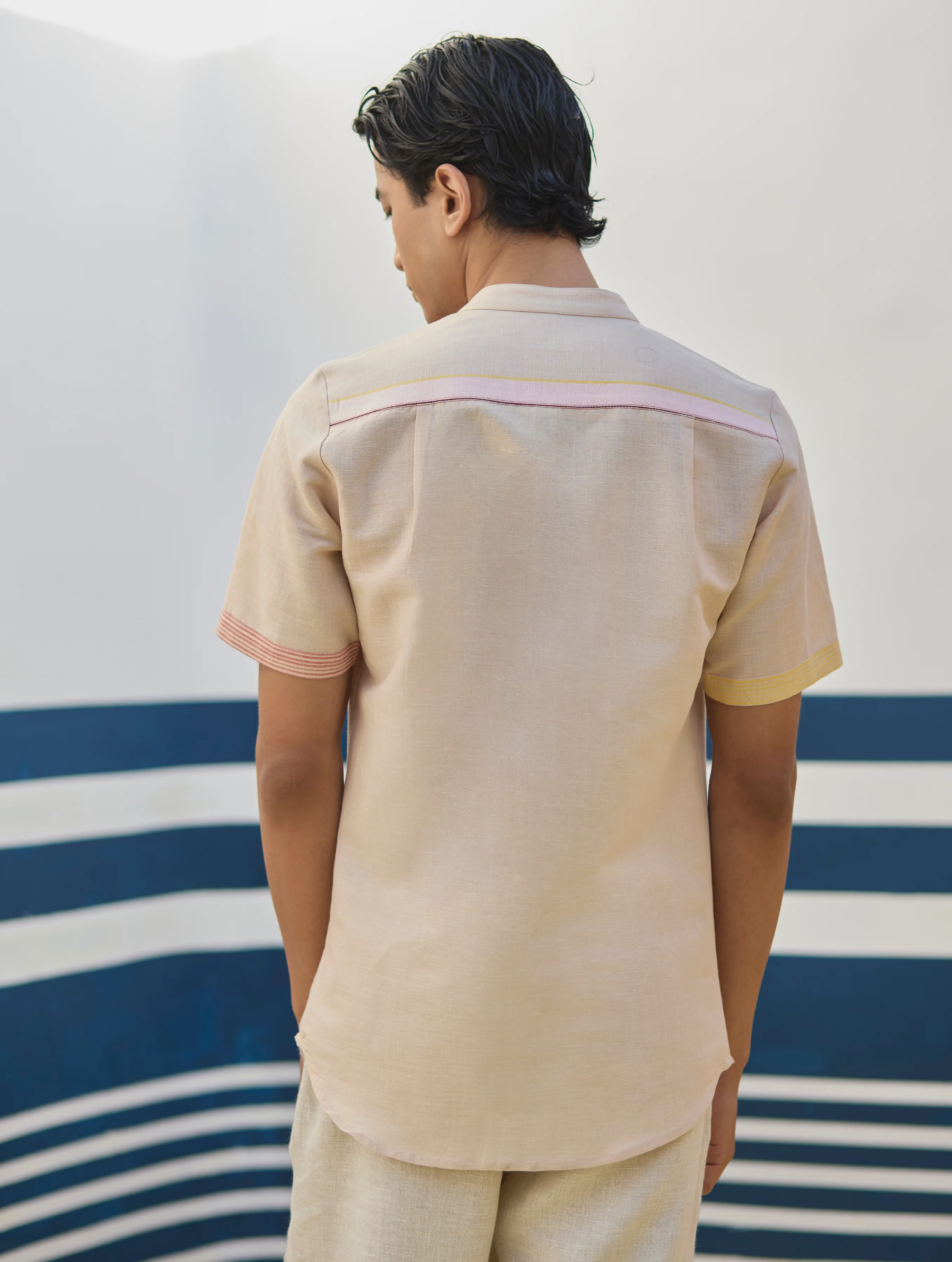 Niko Border Linen Shirt
- Sand - Image 7
