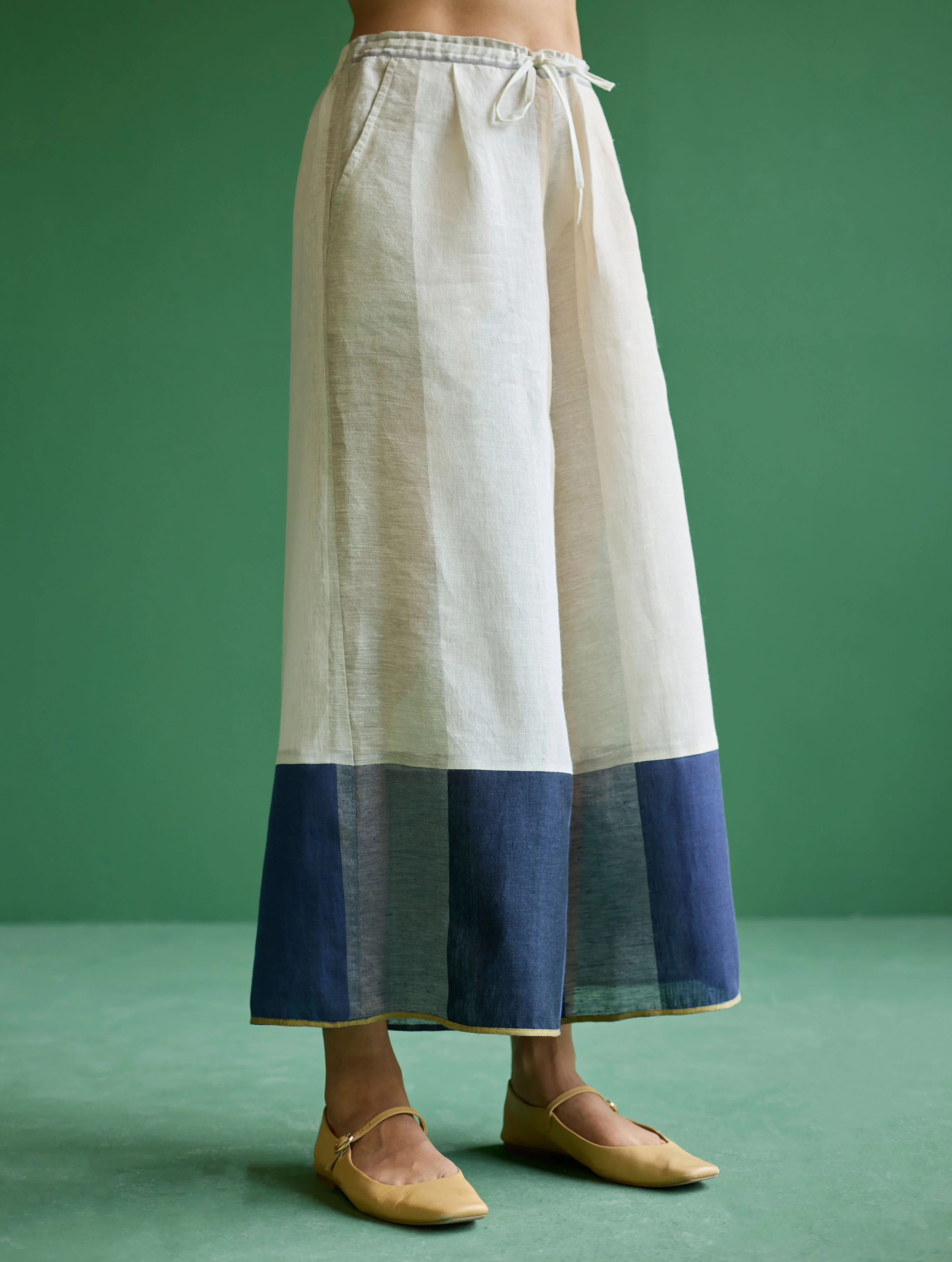 Nila Color-Blocked Co-ord Set - Ivory - Image 2