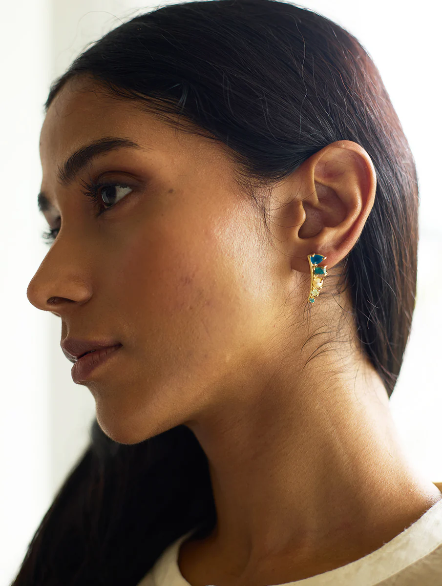 Nira Earrings - Ocean - Image 2