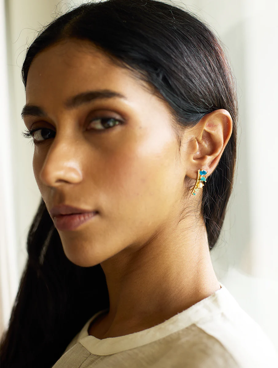 Nira Earrings - Ocean - Image 4