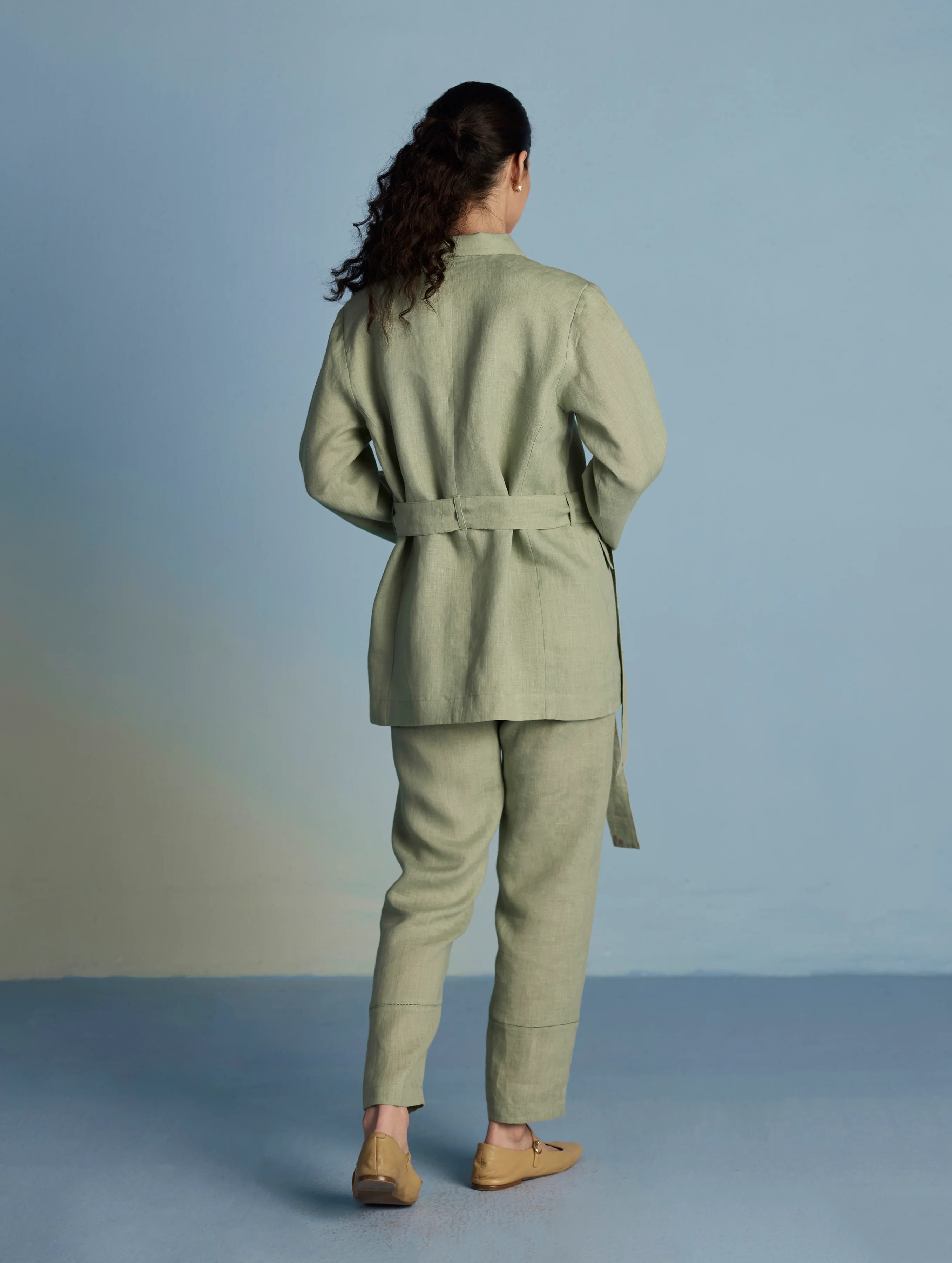 Nobu Signature Summer Linen Jacket - Mint - Image 4