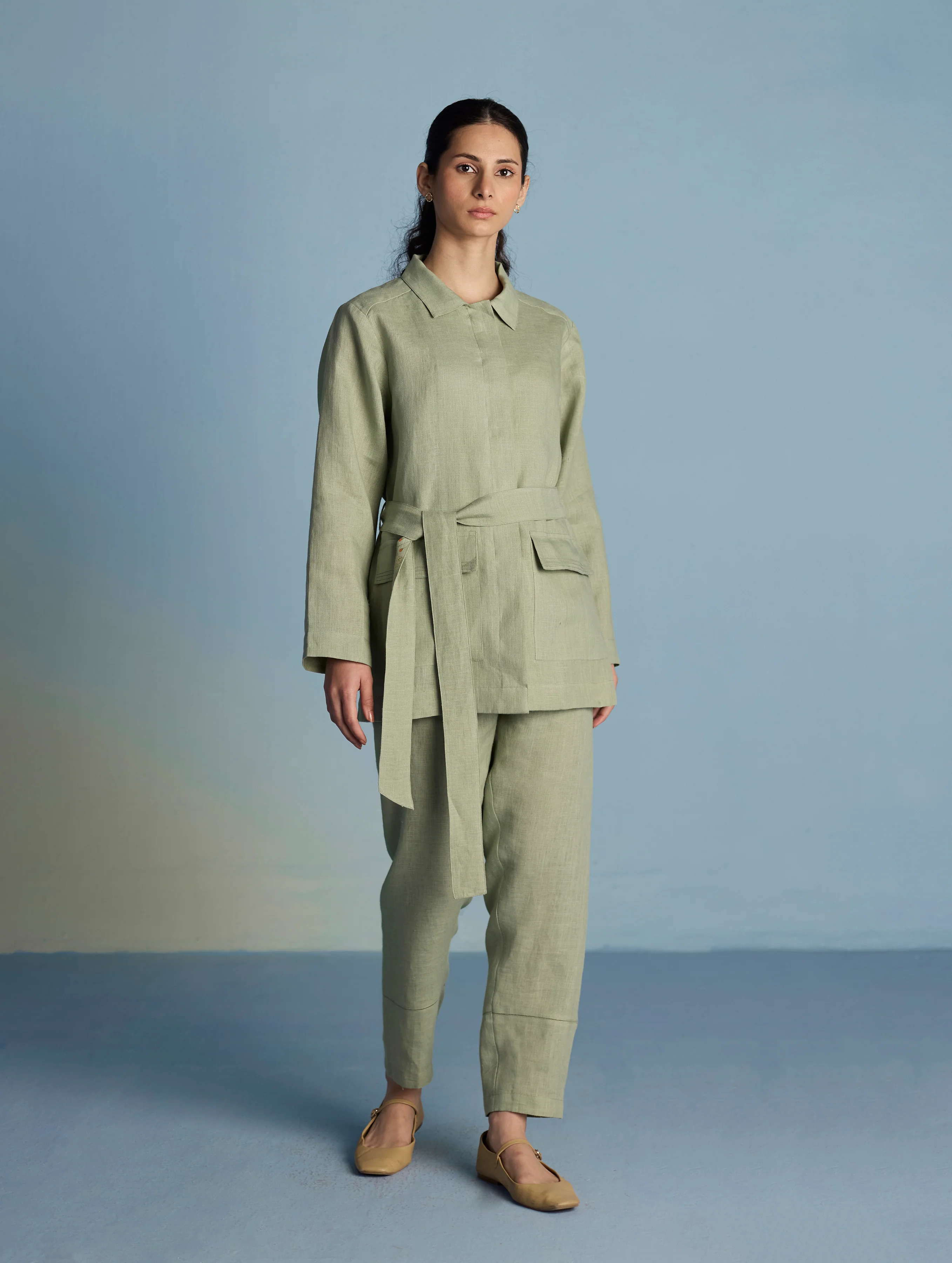Nobu Signature Summer Linen Jacket - Mint - Image 5