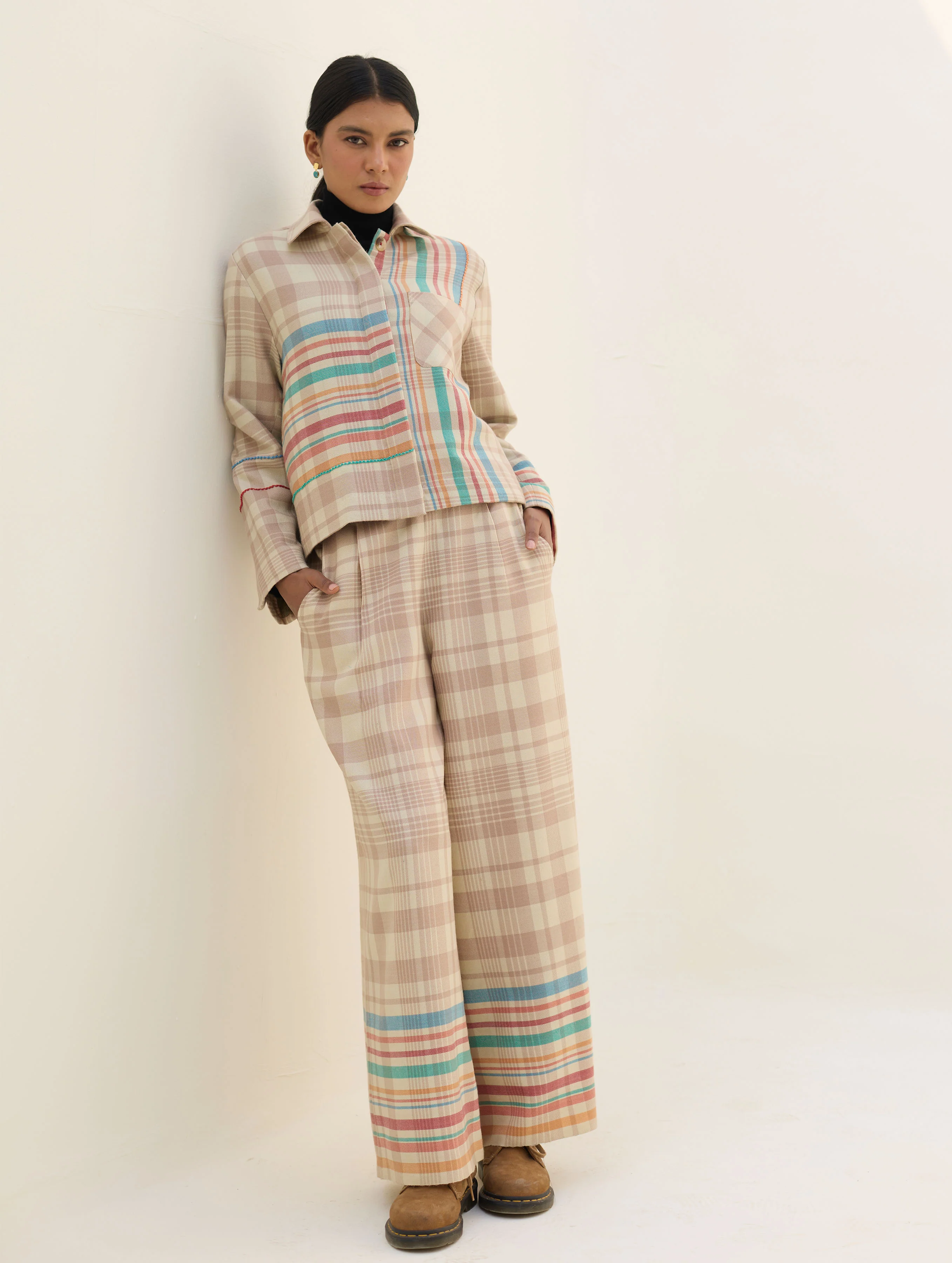 Noelle Merino Wool Co-ord Set - Beige - Image 5