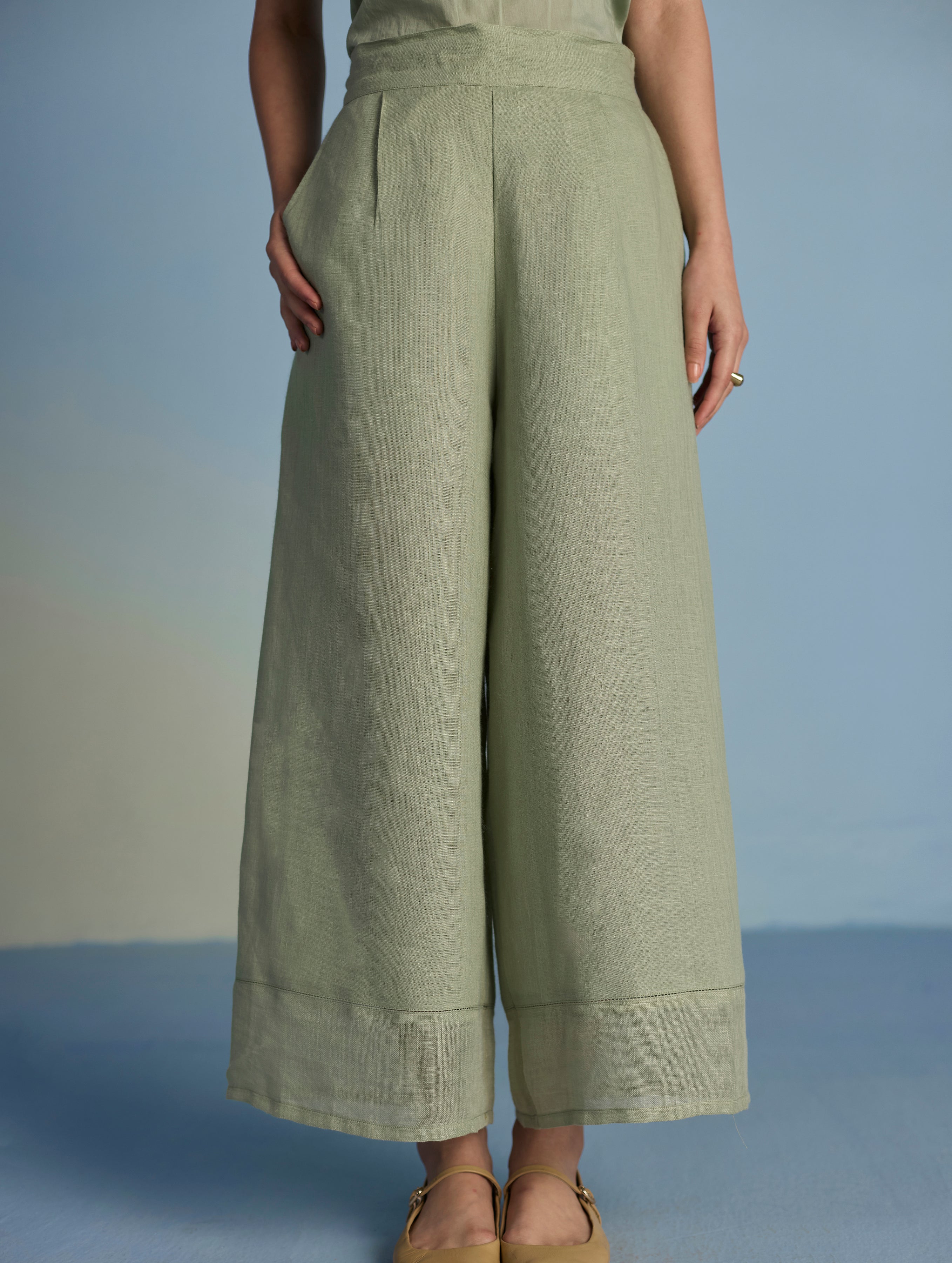 Osho Patchwork Kaftan Co-ord Set - Mint - Image 10