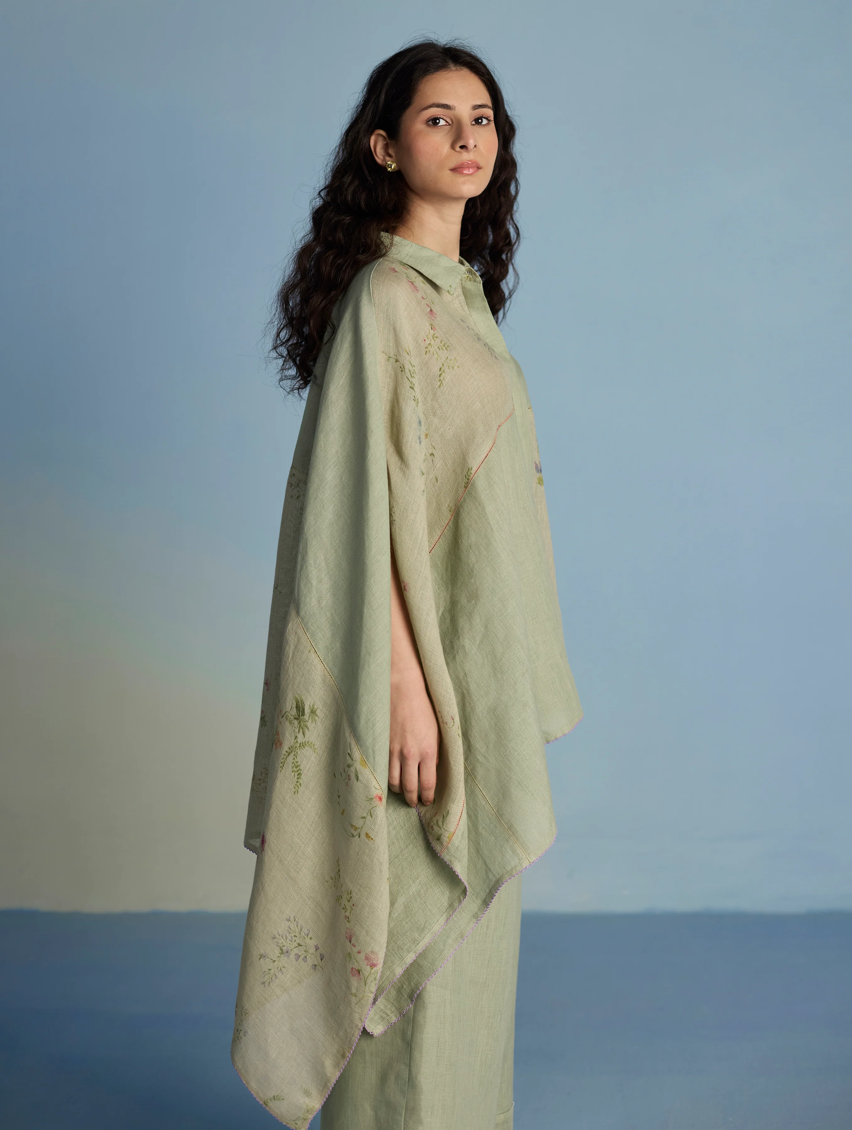 Osho Patchwork Kaftan Co-ord Set - Mint - Image 11