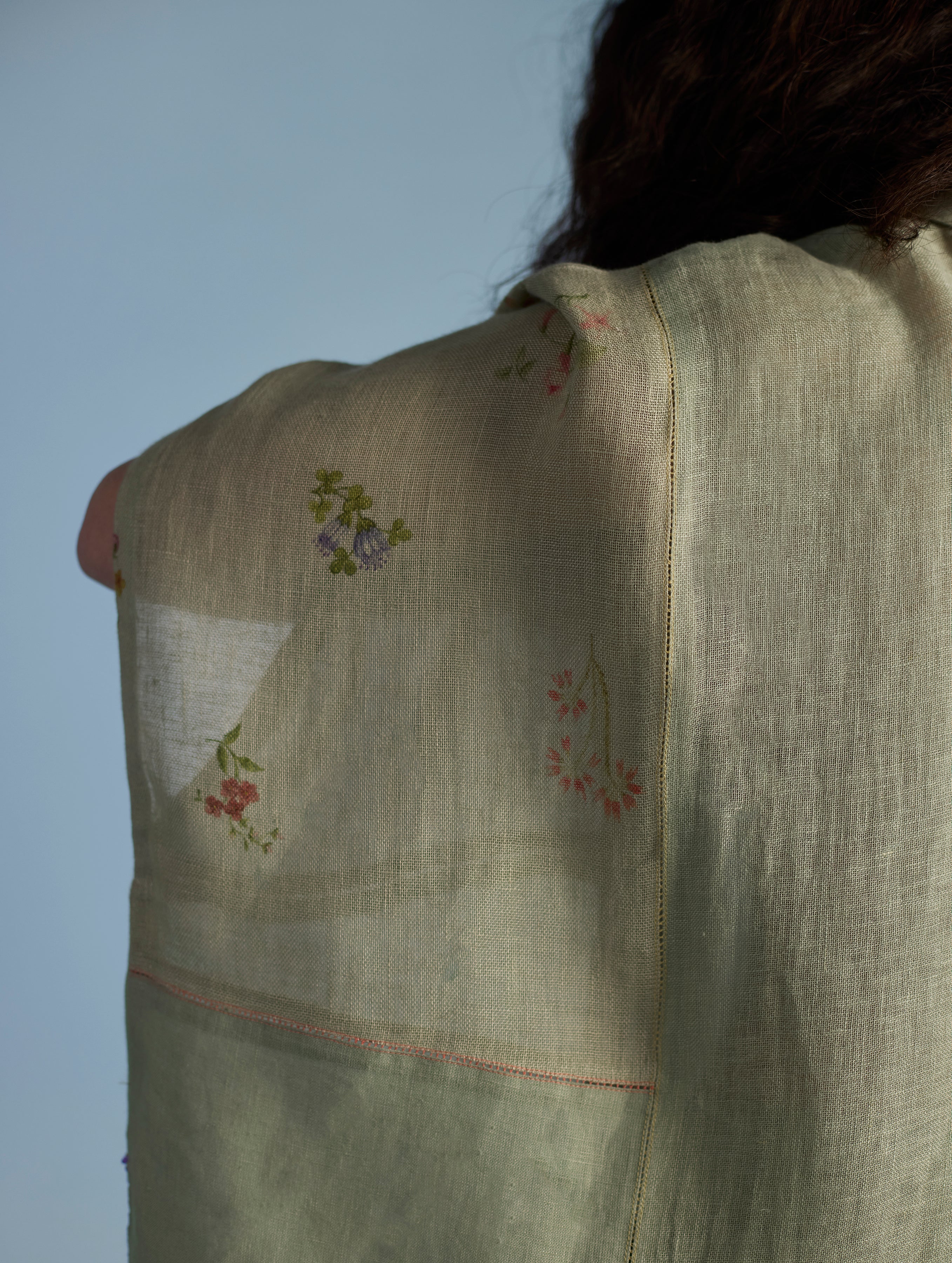 Osho Patchwork Kaftan Co-ord Set - Mint - Image 3
