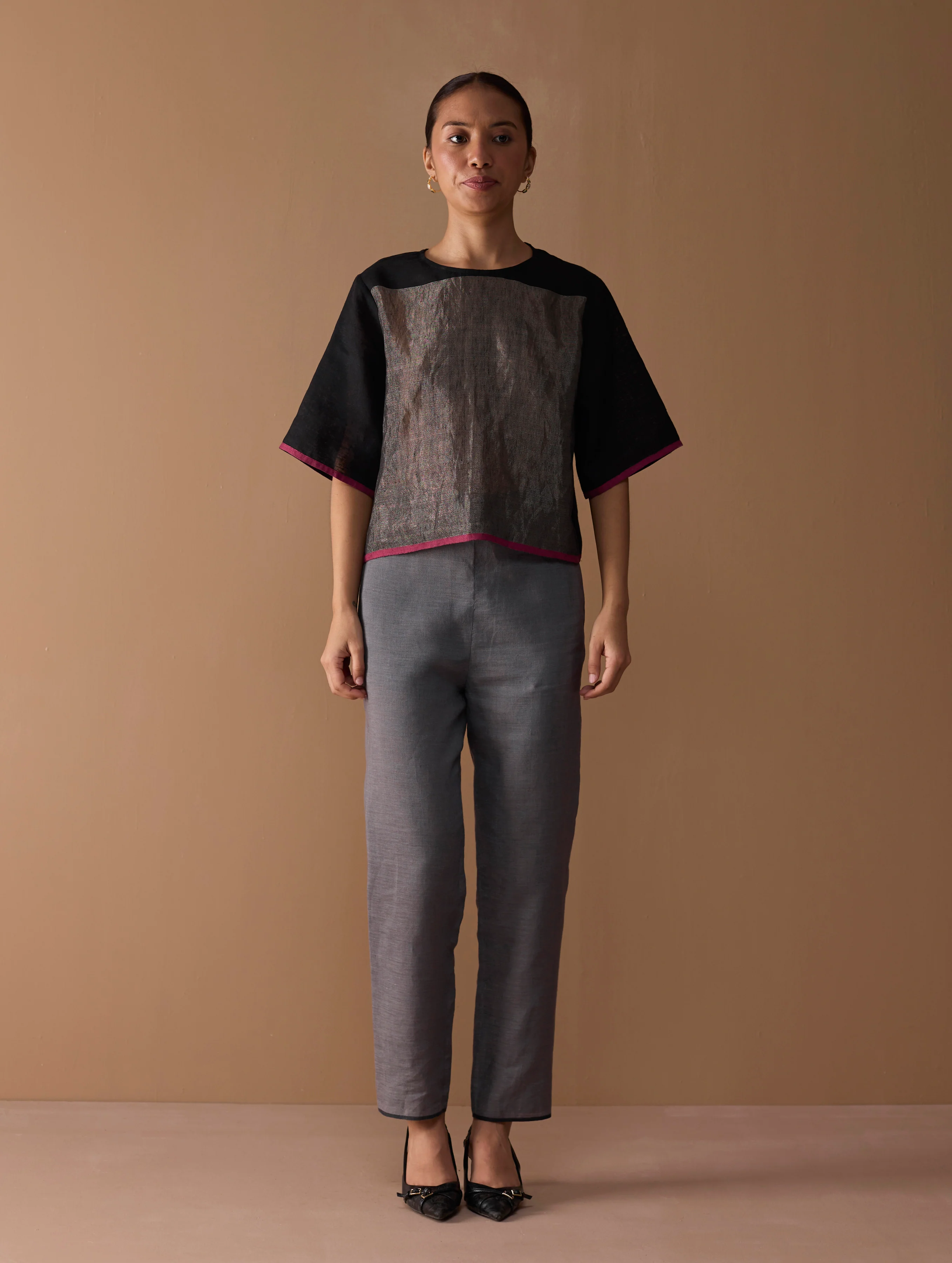 Parisa Tapered Selvedge Pant - Grey - Image 2