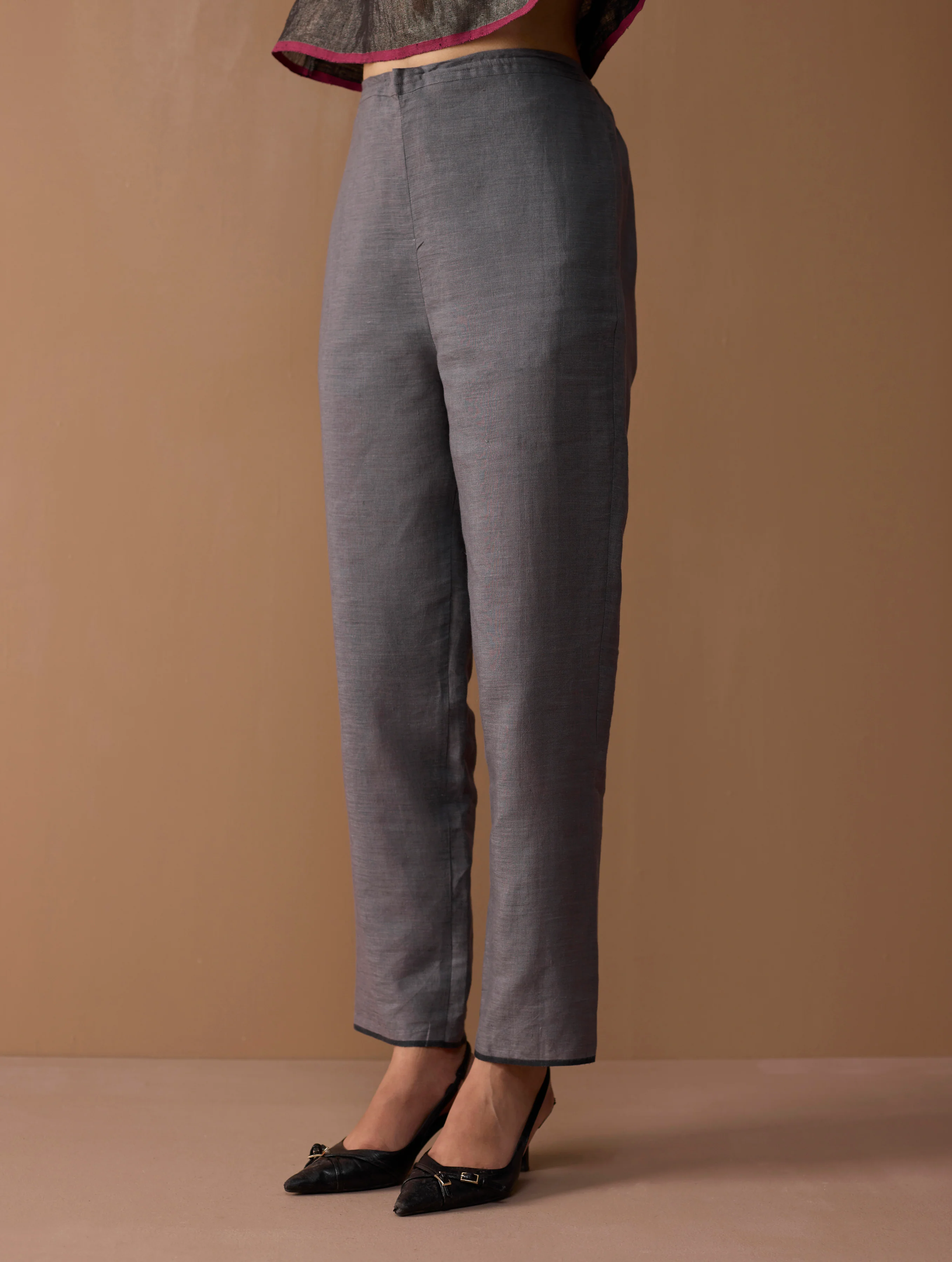 Parisa Tapered Selvedge Pant - Grey - Image 4