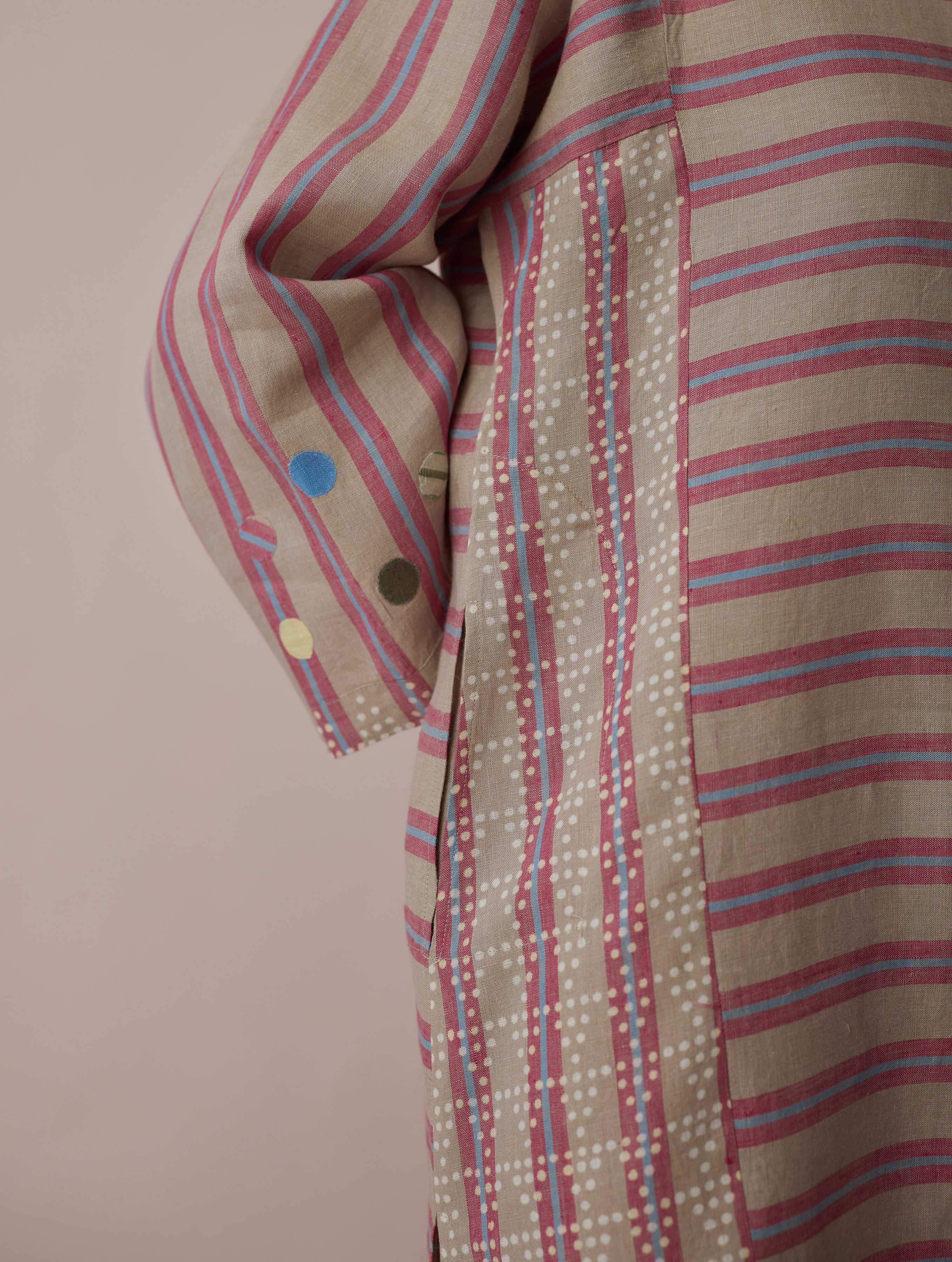 Parvee Block-Printed Linen Kurta Set - Natural - Image 7