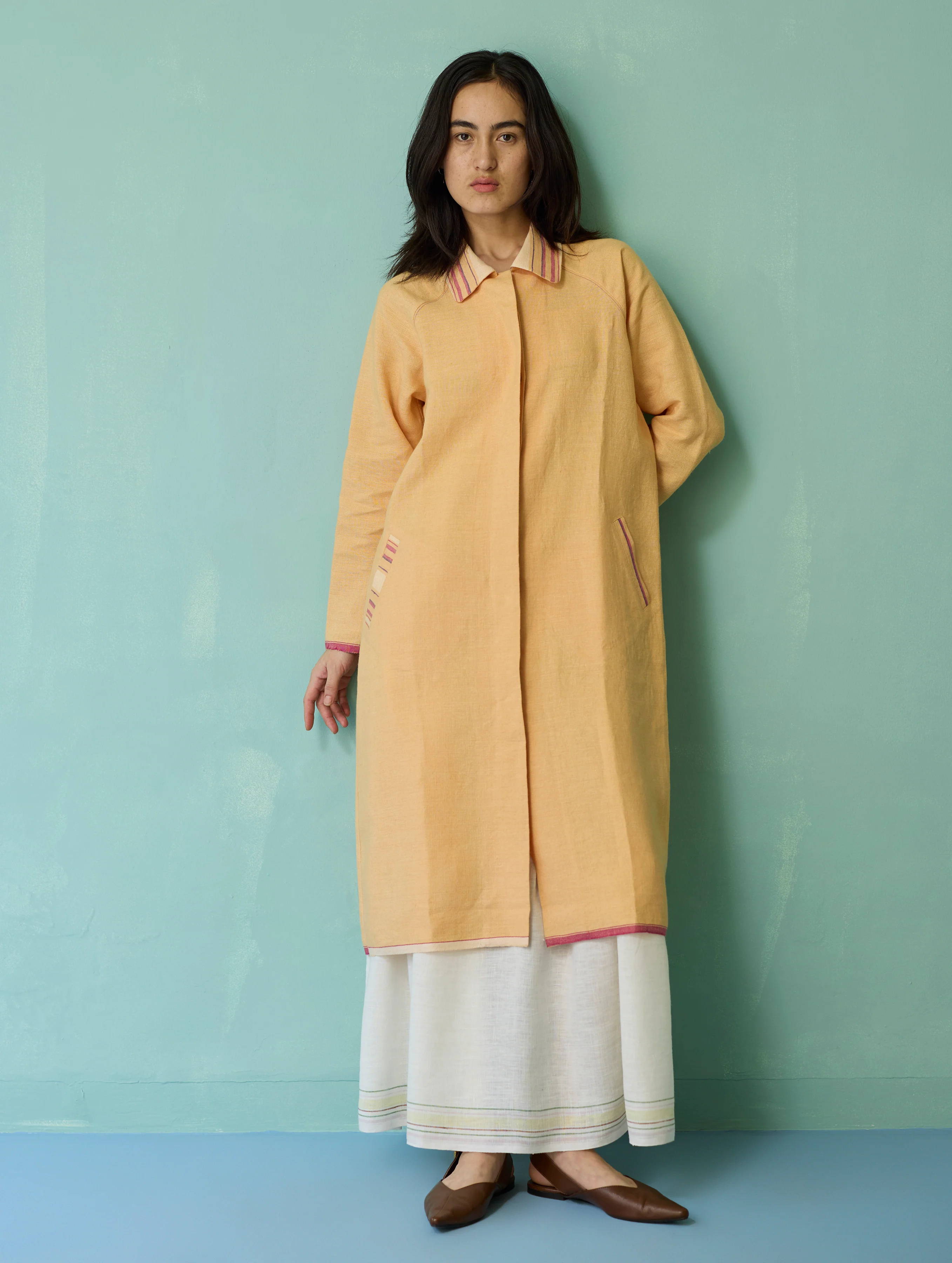 Pera Border Linen Co-ord Set - Ivory - Image 13