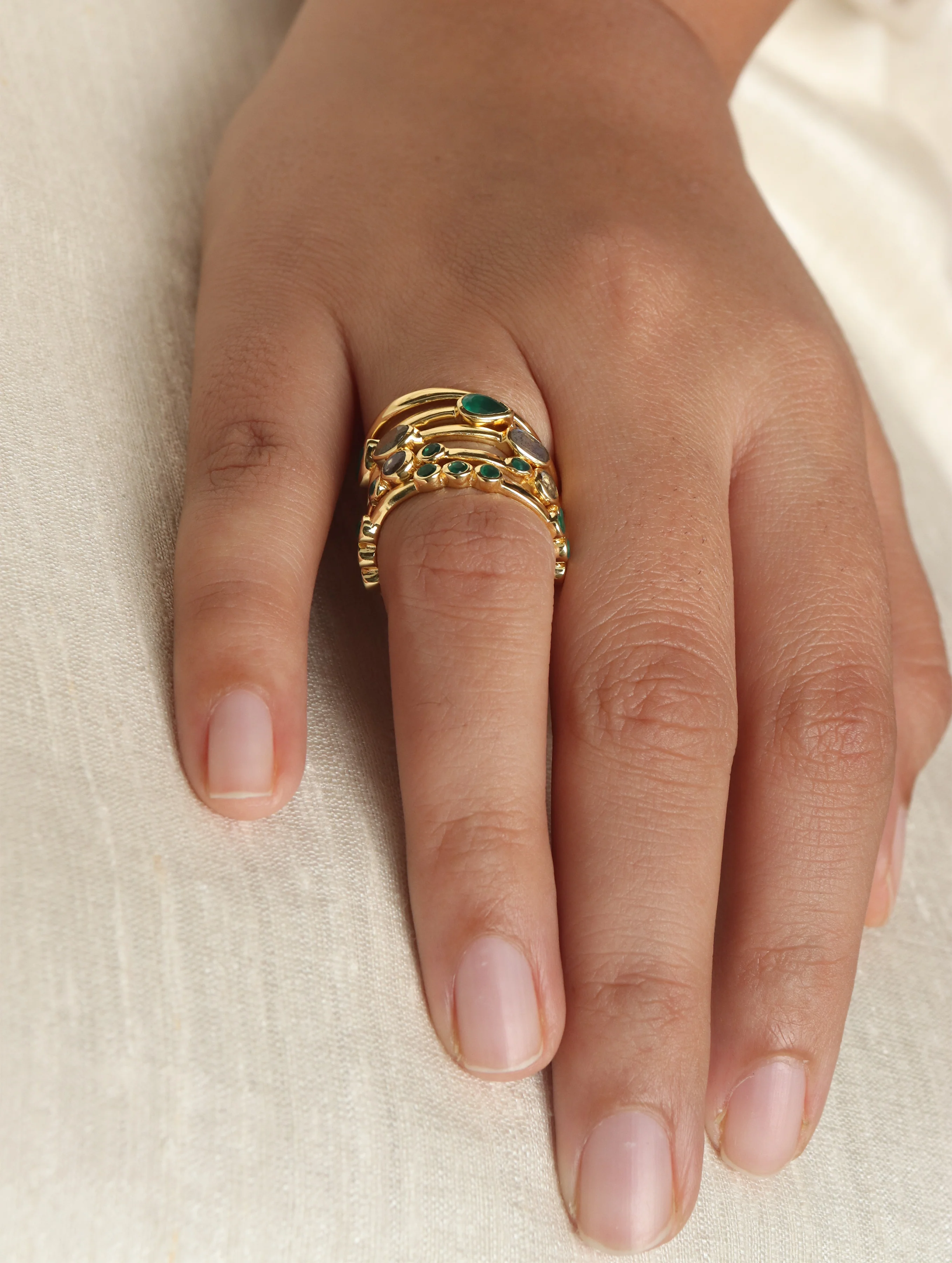 Rika Stackable Ring - Night - Image 5